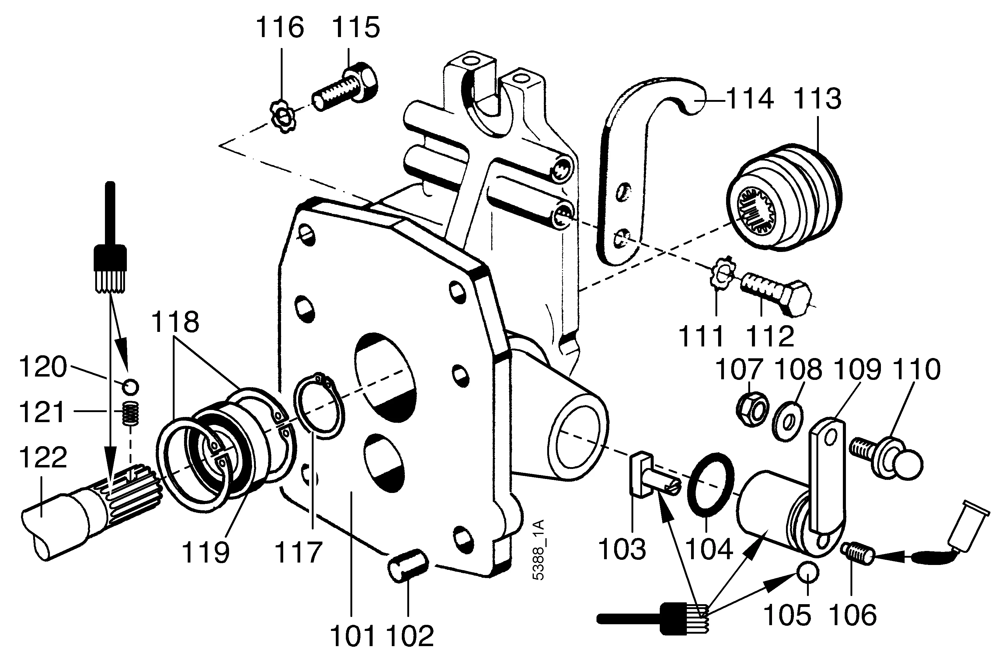 Anbau-Safety-Mulcher, Anschlussflansch