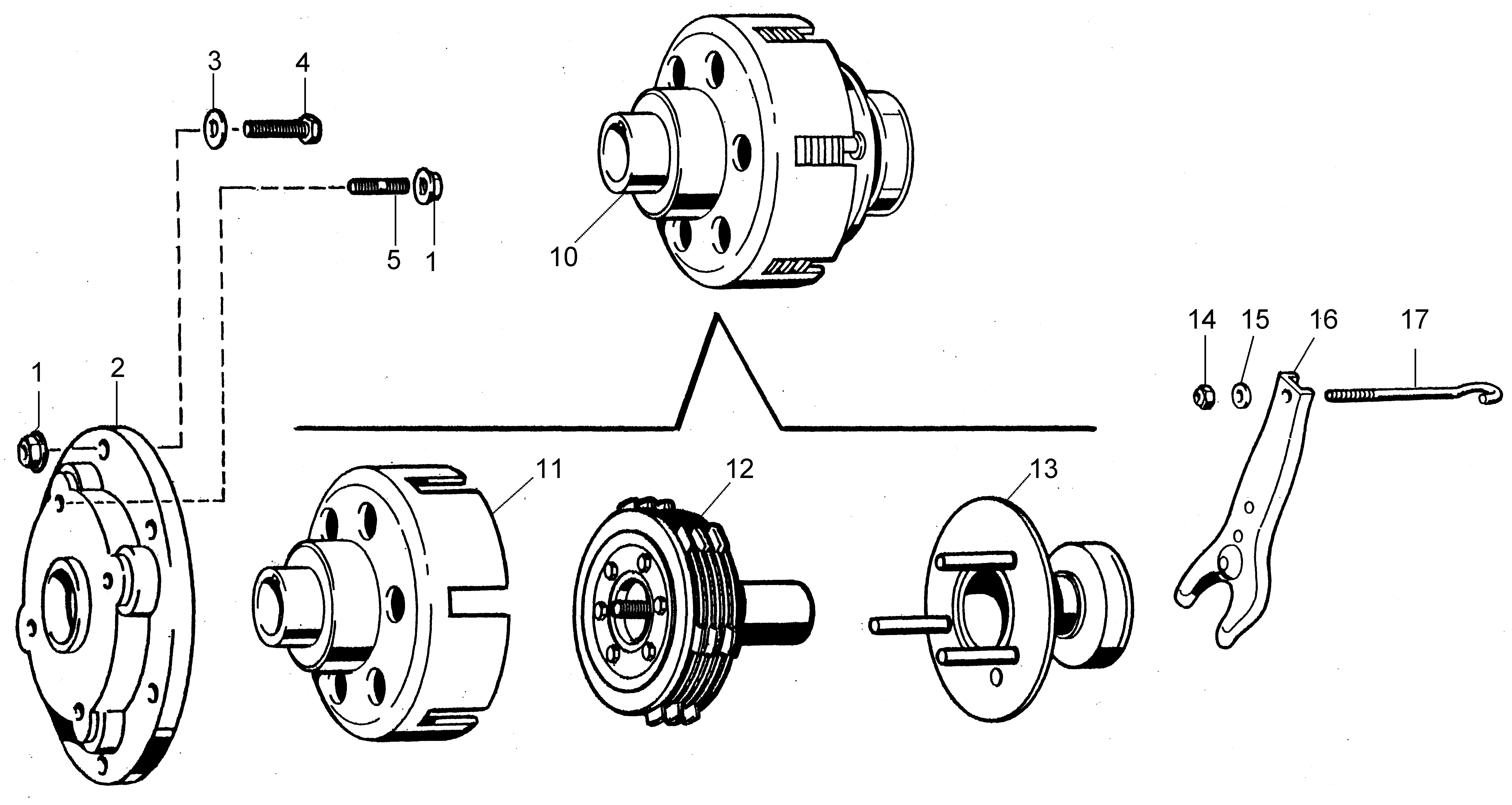 Embrayage à disques, Robin EH17