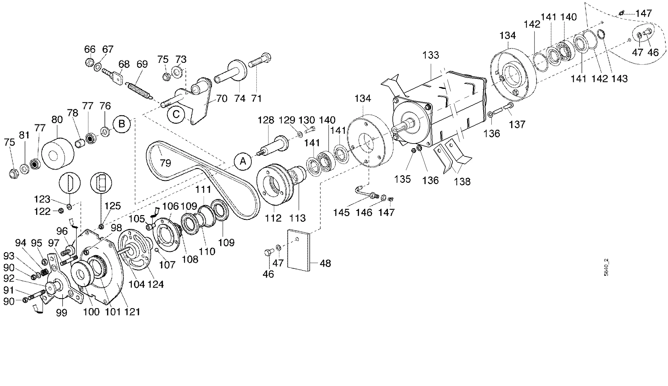 Anbau-Schlegelmulcher 100cm 5956 623, Messerwalze