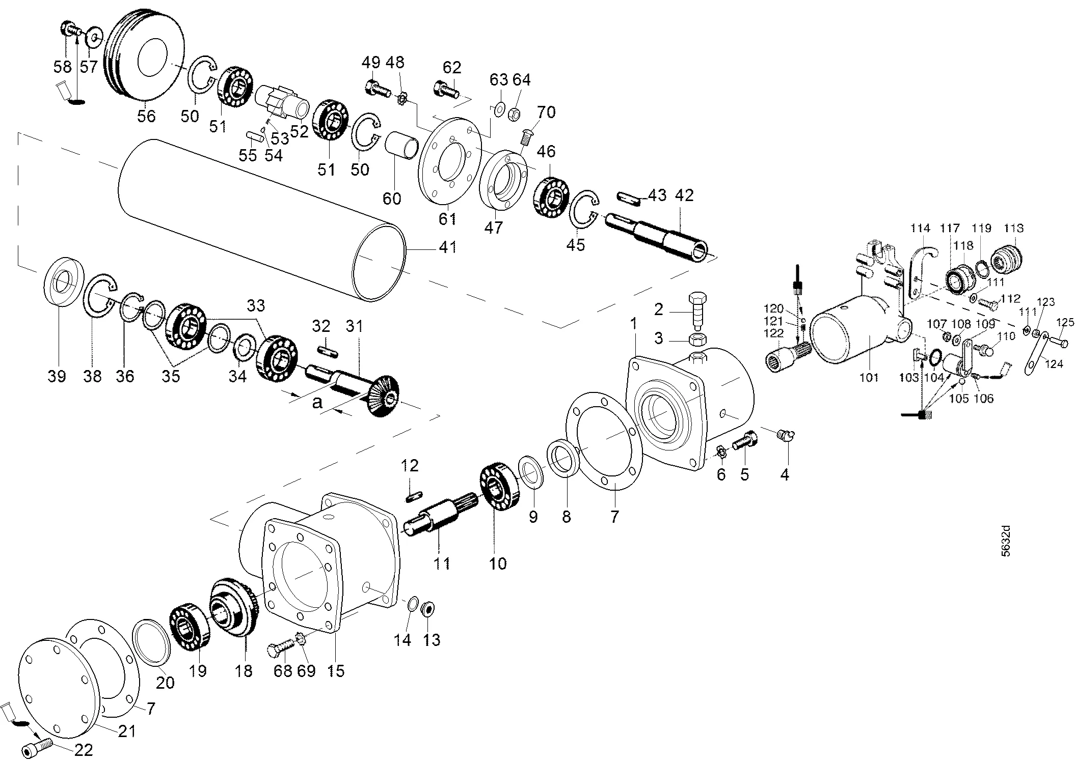 Anbau-Schlegelmulcher 100cm 5956 623, Winkelgetriebe, Anschlussflansch