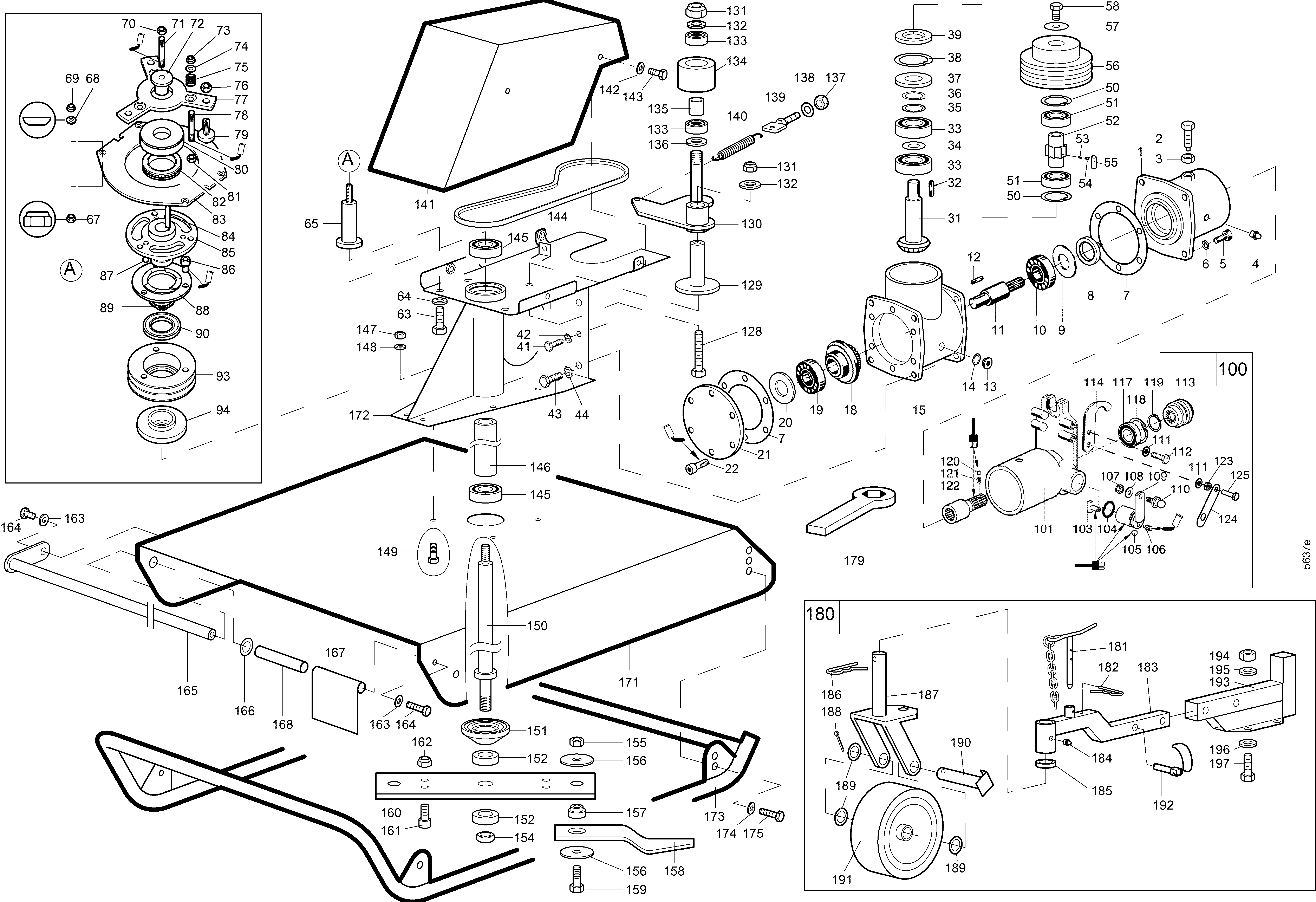 Mounted rotary mower 80 cm 3456 532