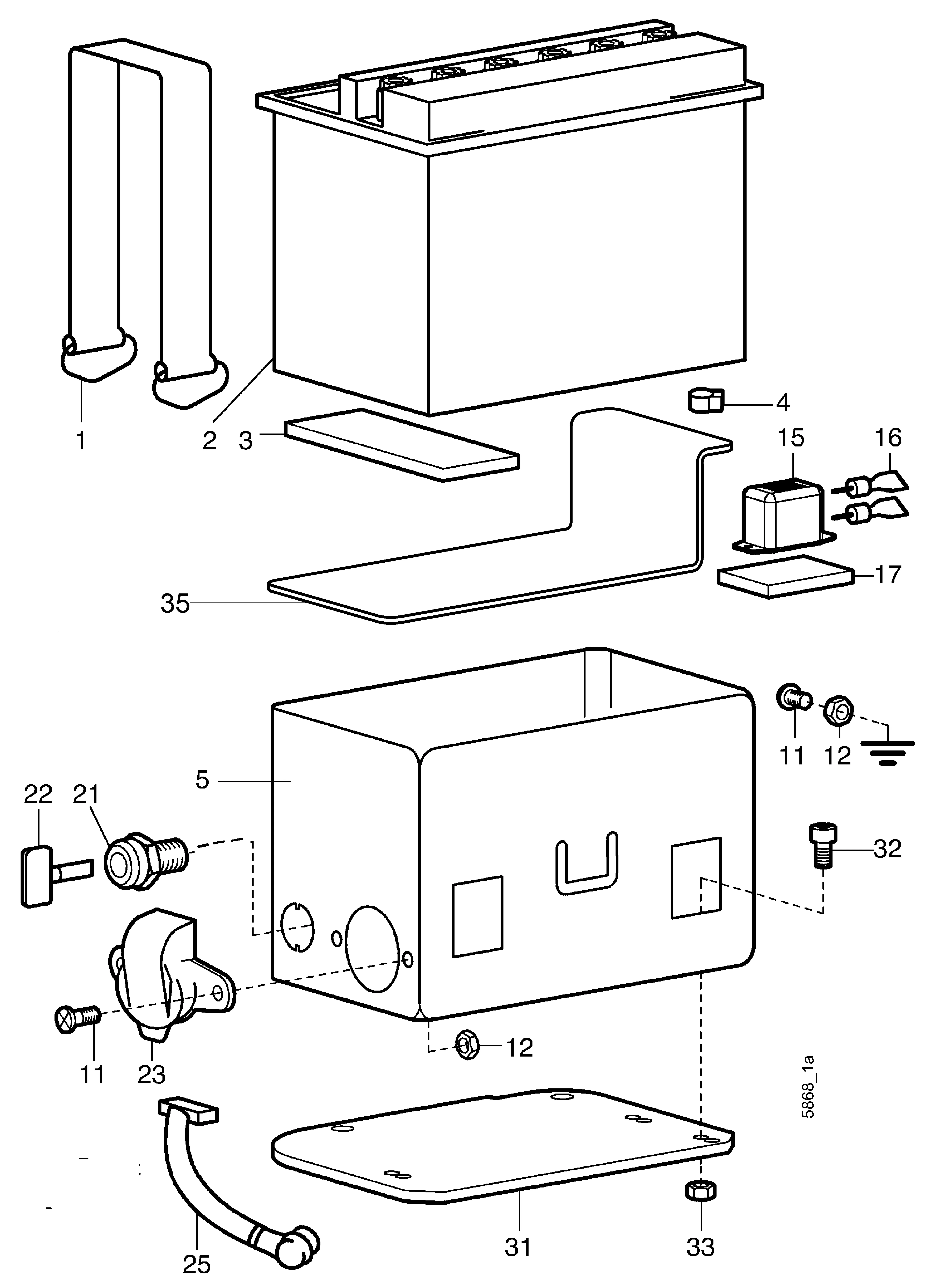 Batterie, Schaltkasten, Yanmar L100AE