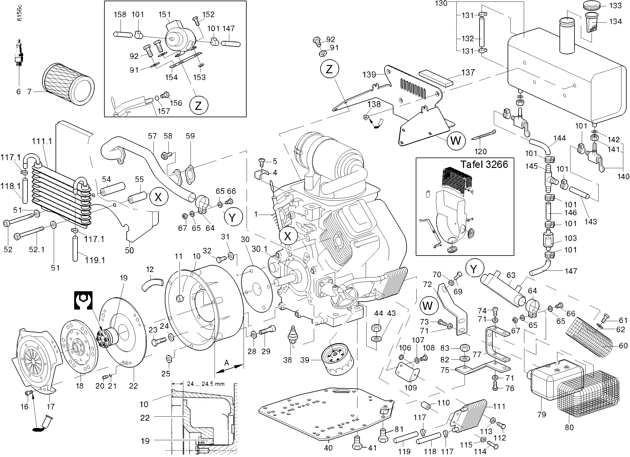 Motor-Anbauteile B&S Vanguard 22/23 HP, Cooler cleaner