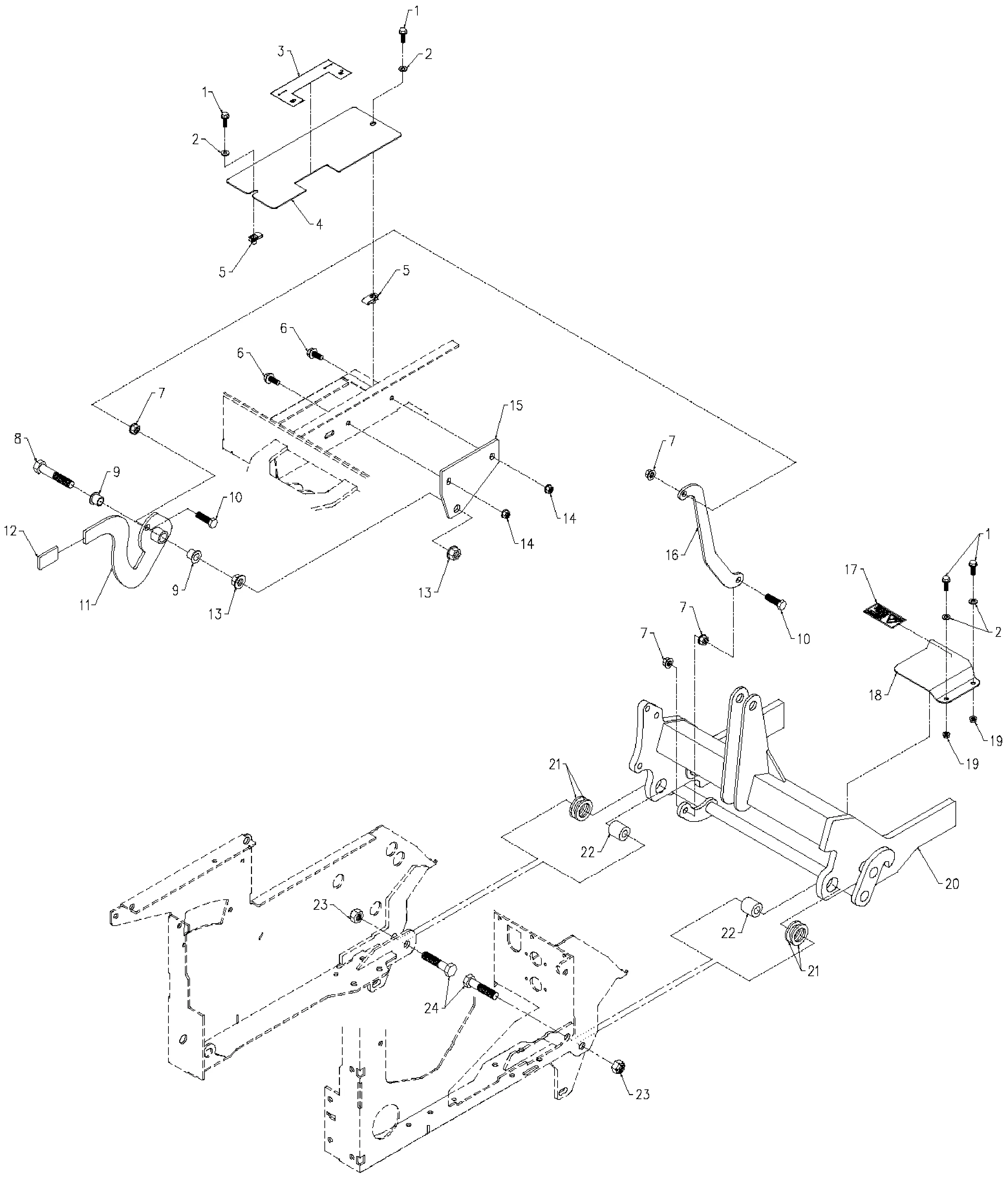 Hydraulic lift front