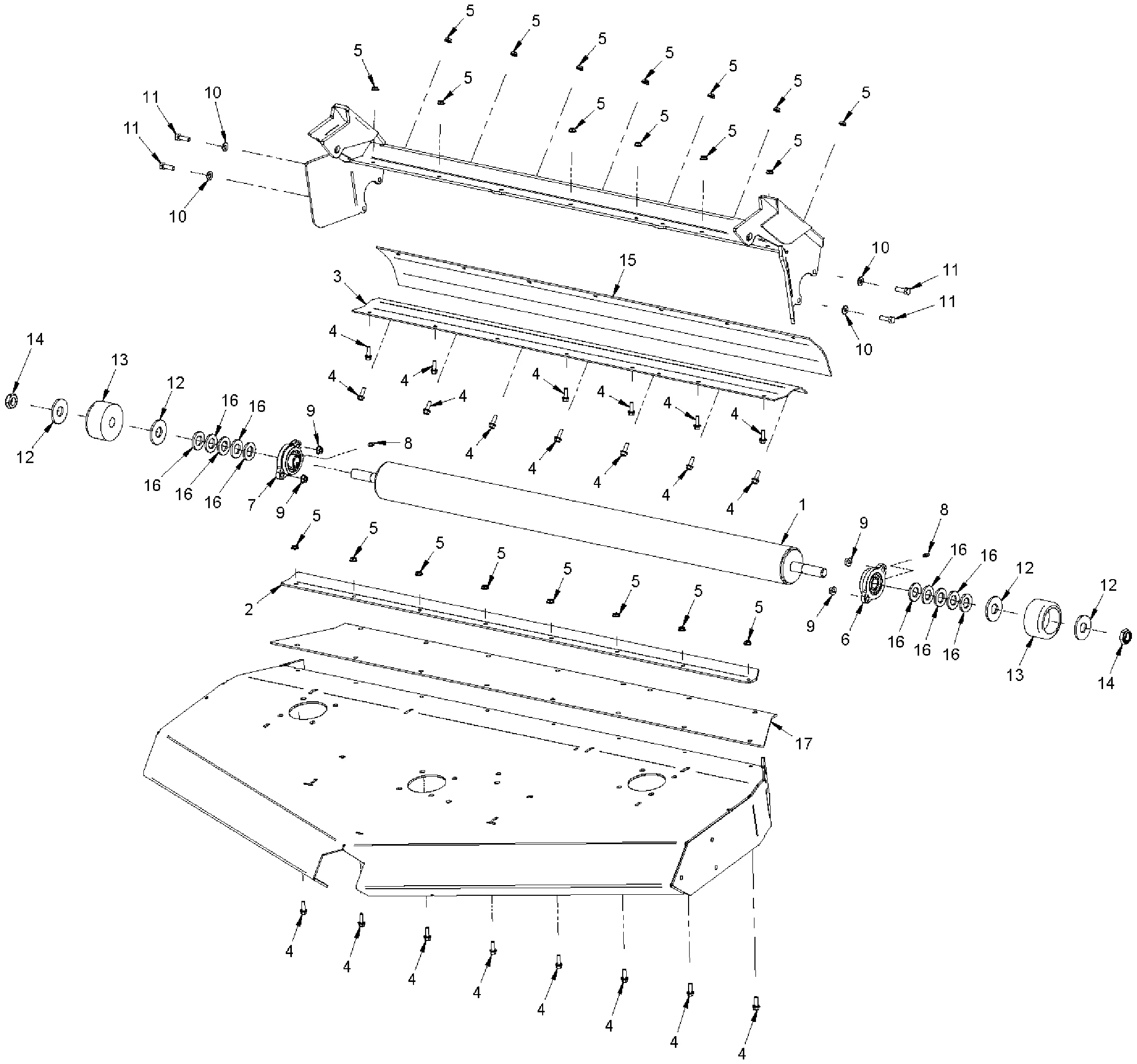 Sichelmäher Heckauswurf 132 cm, Heckrolle
