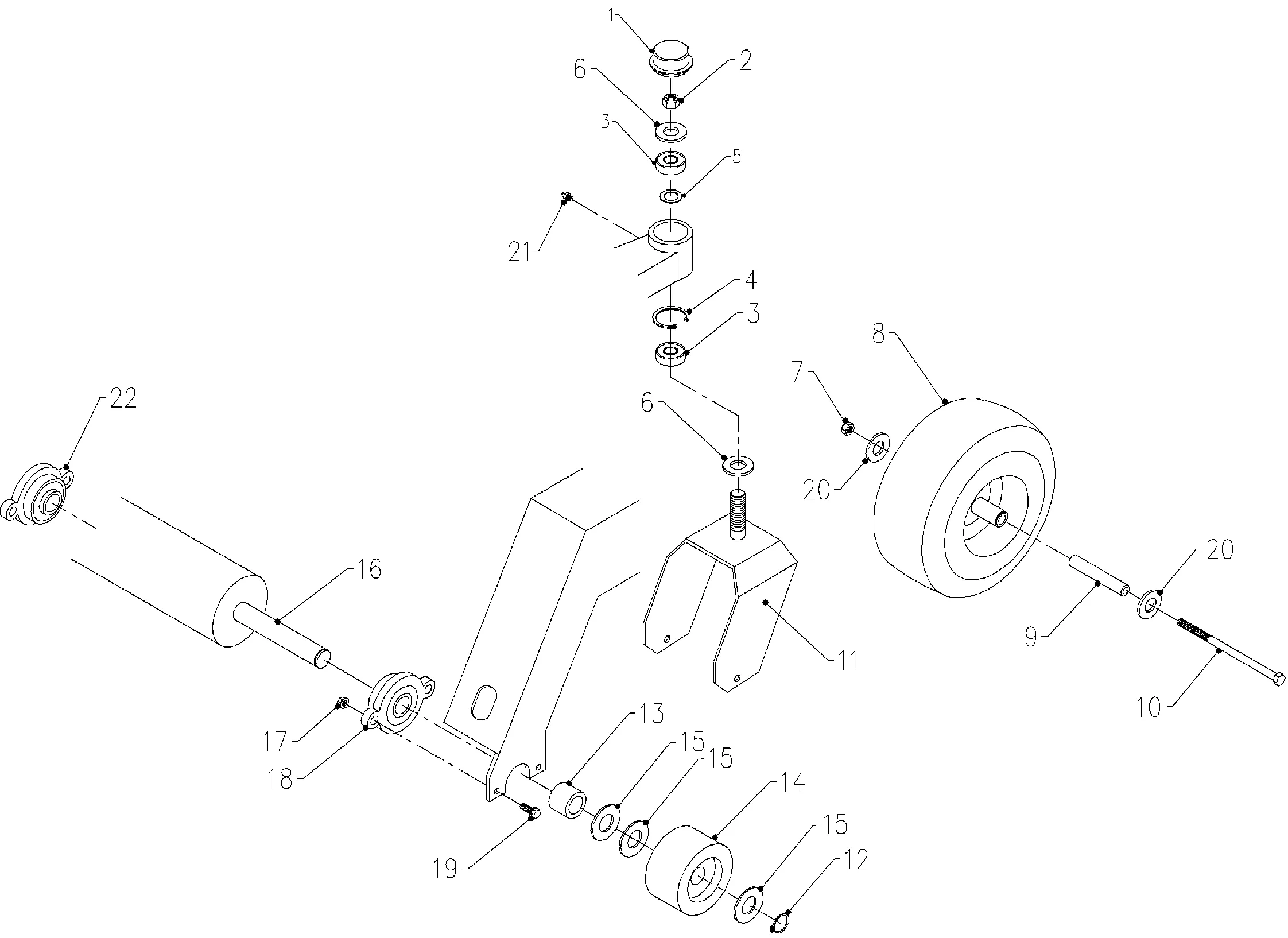 Sichelmäher Seitenauswurf 152 cm, Stützräder