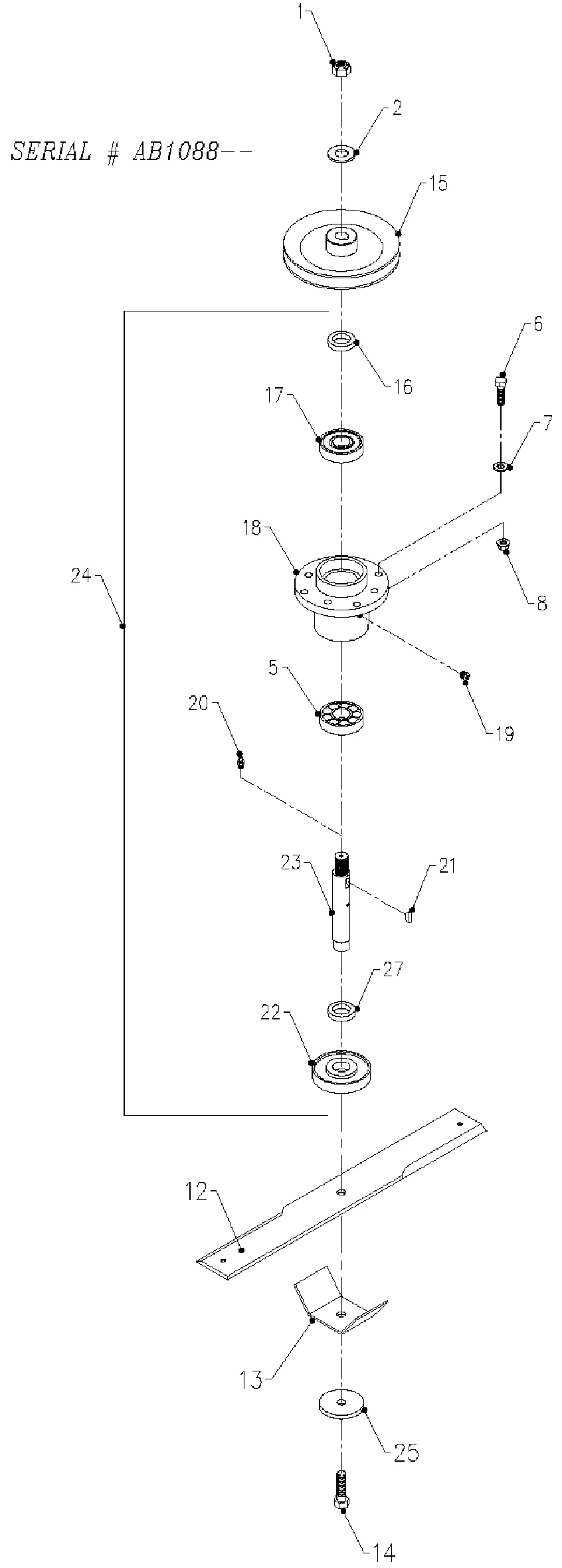 Sichelmäher Seitenauswurf 152 cm, Messerwelle