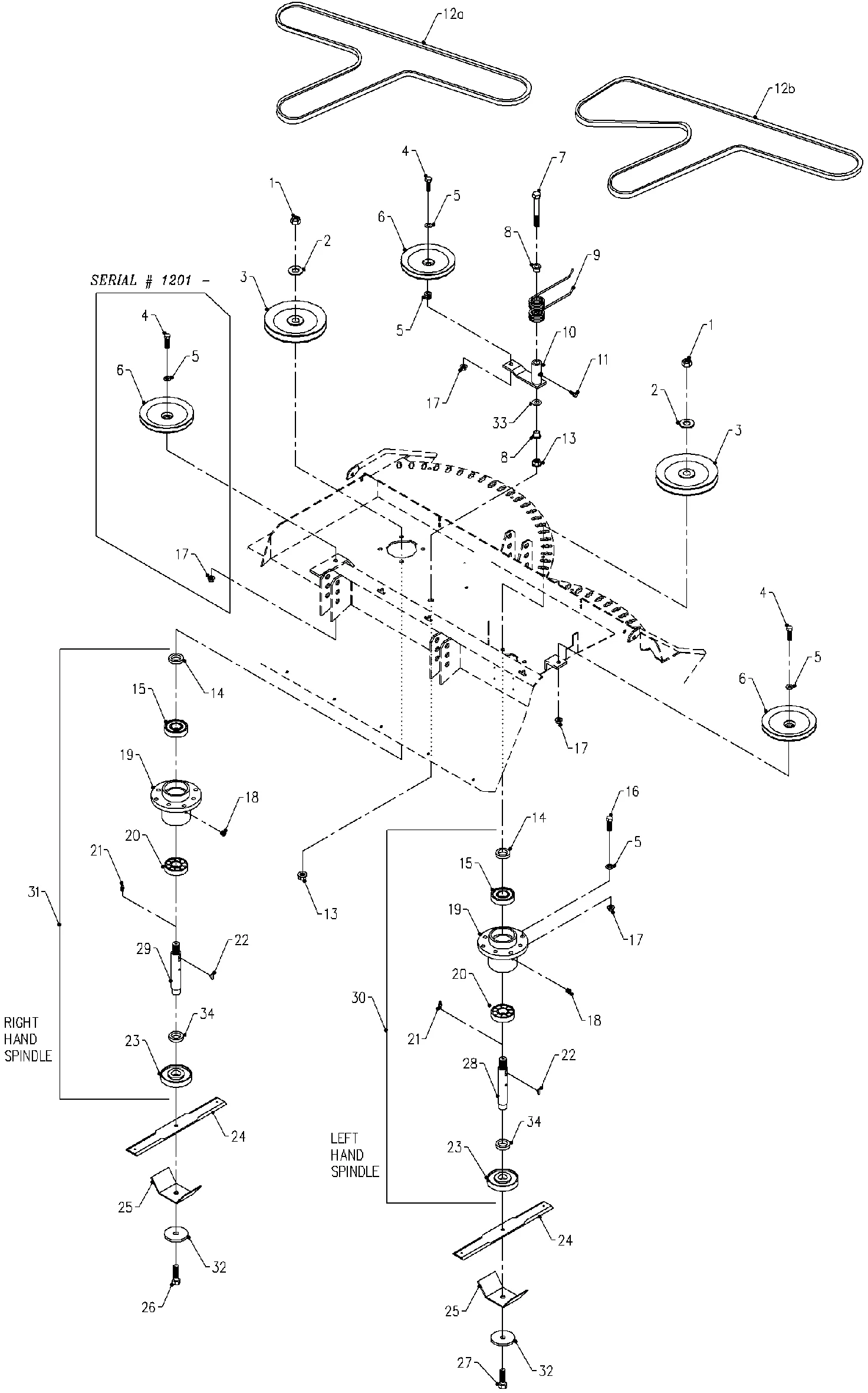 Sichelmäher Hochgras 113 cm, Messerwelle