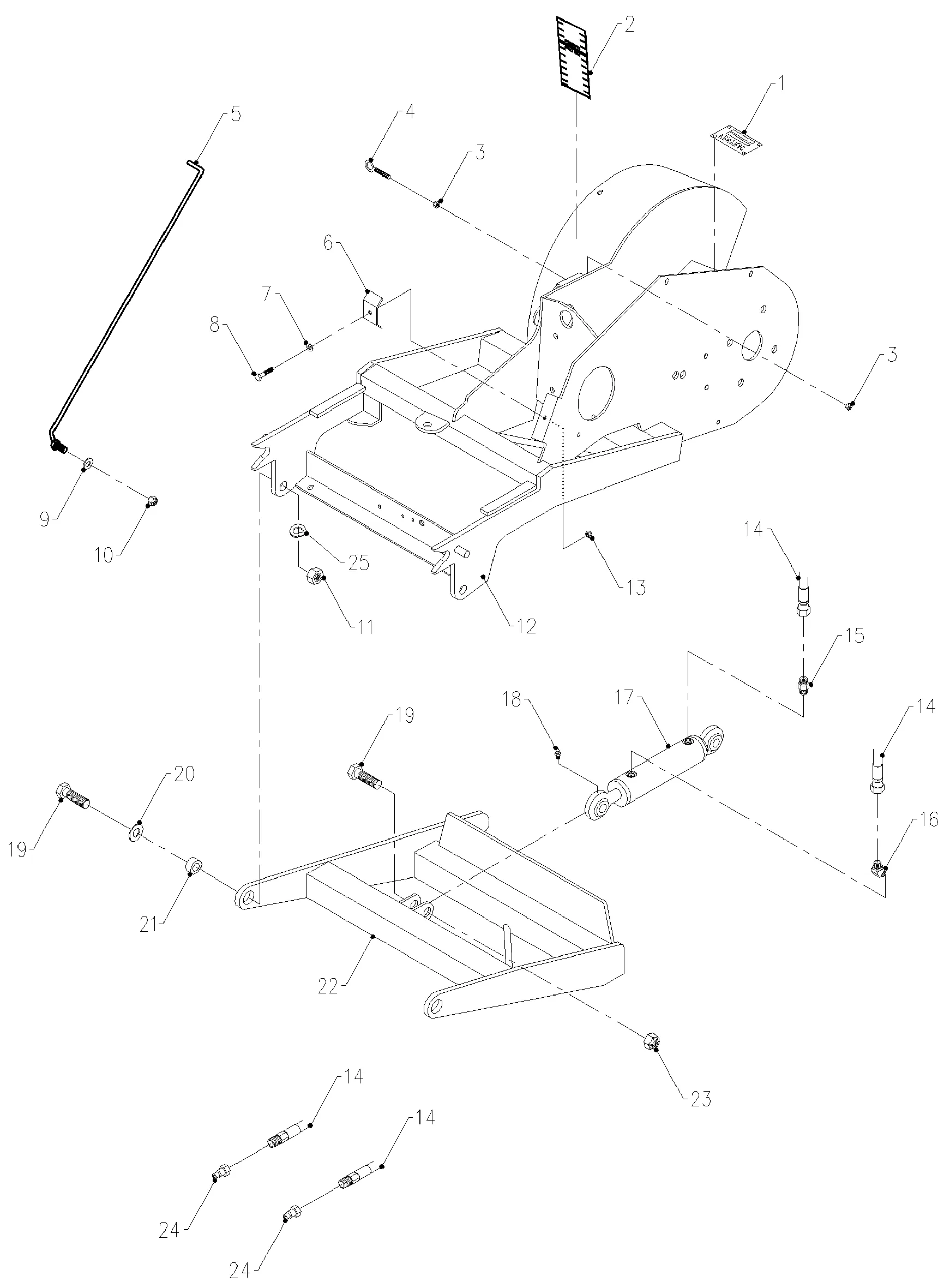 Stubbenfräse, Rahmen