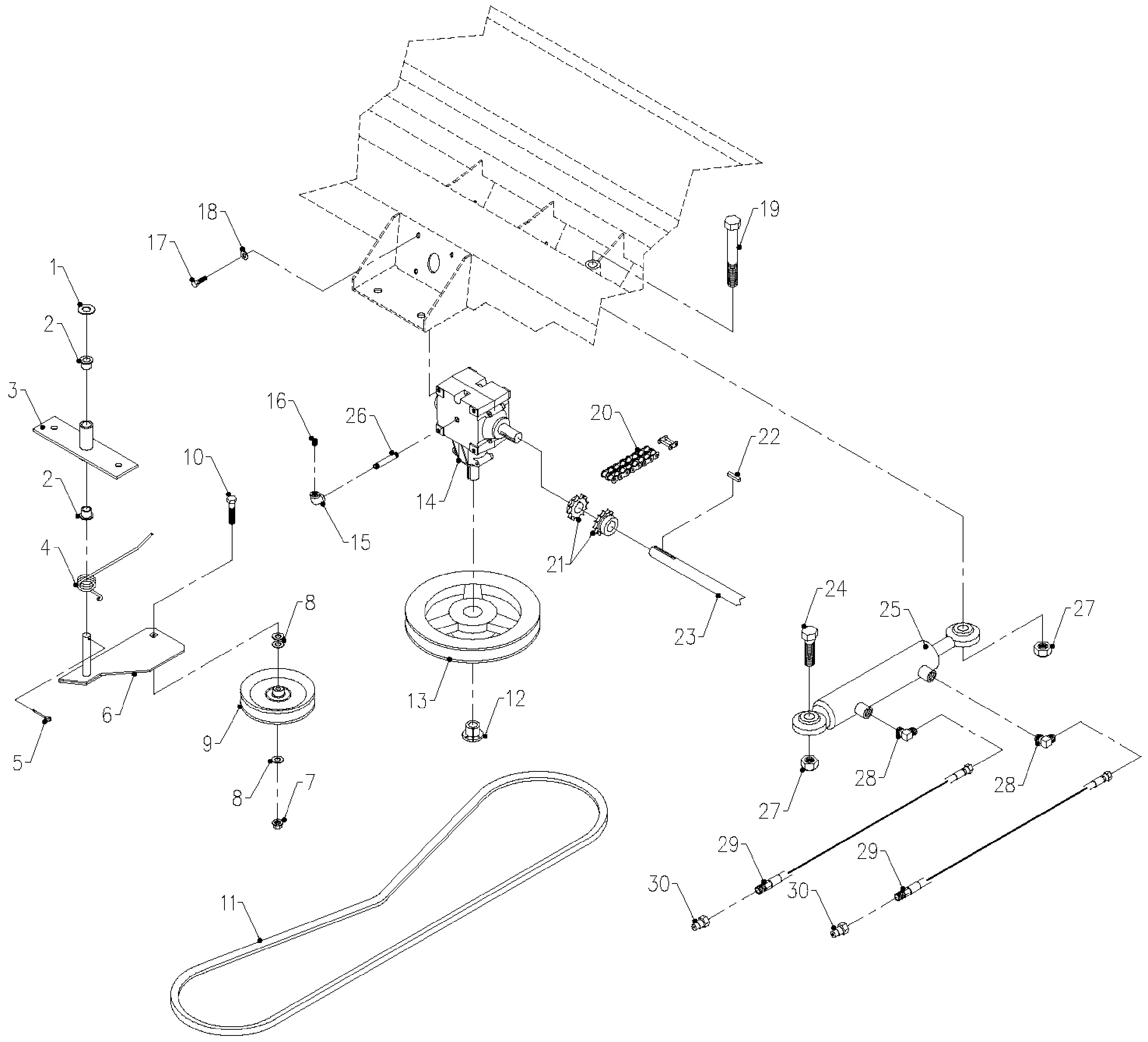 Kehrmaschine, Antrieb