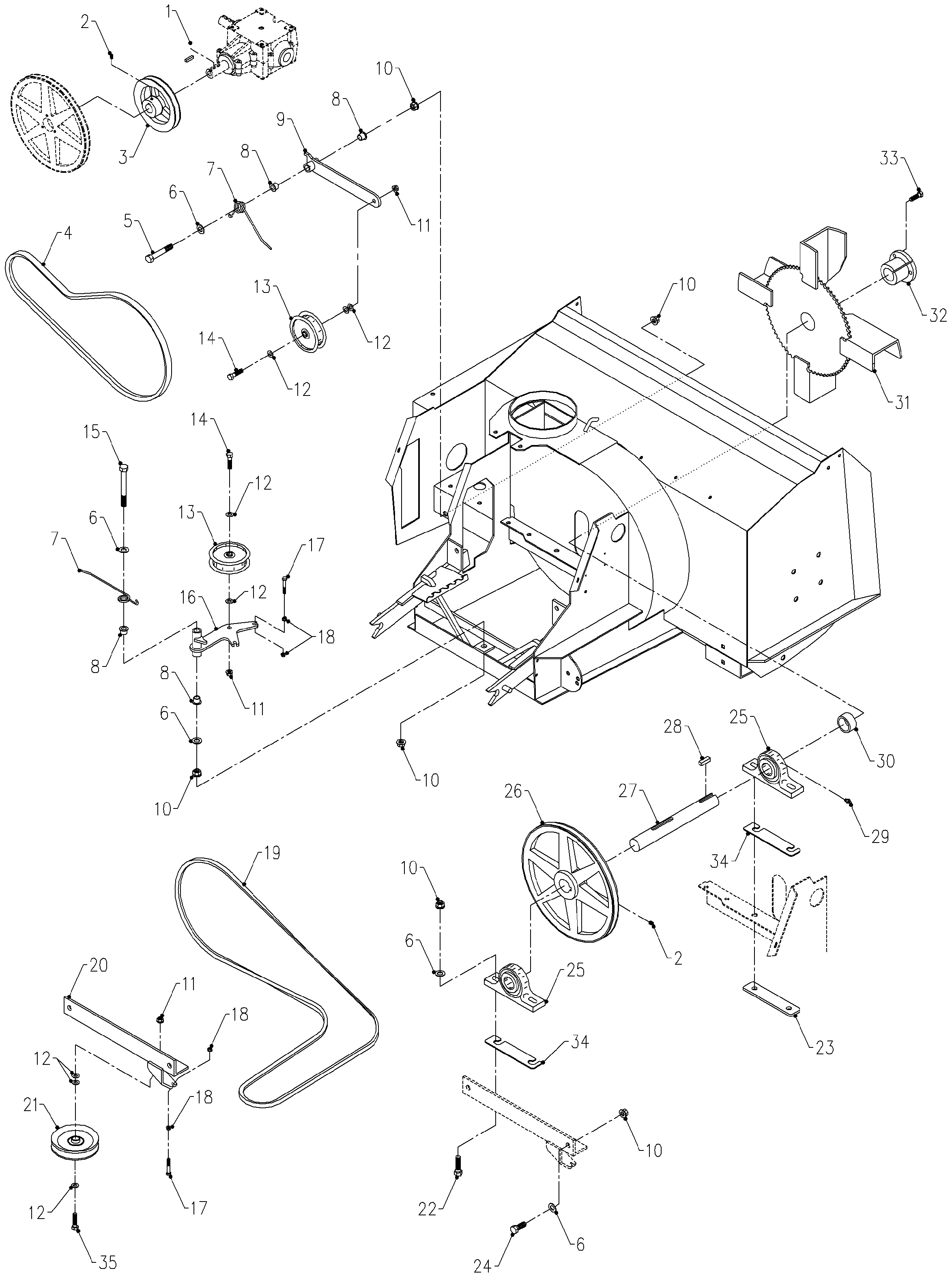 Schneefräse, Entraînement, Turbine