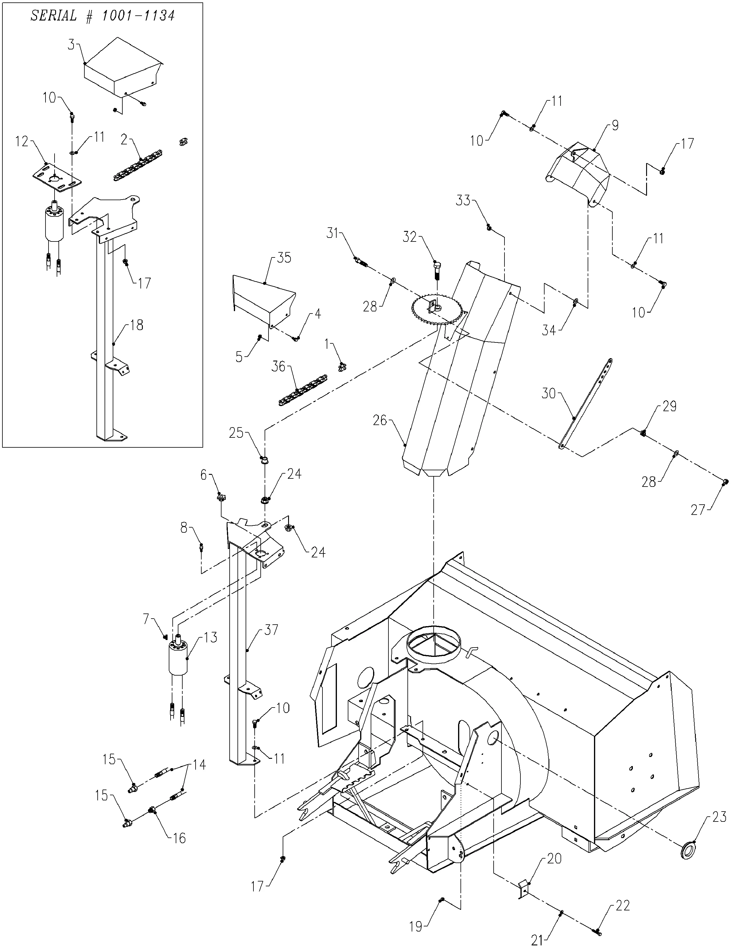 Schneefräse, Auswurfkamin