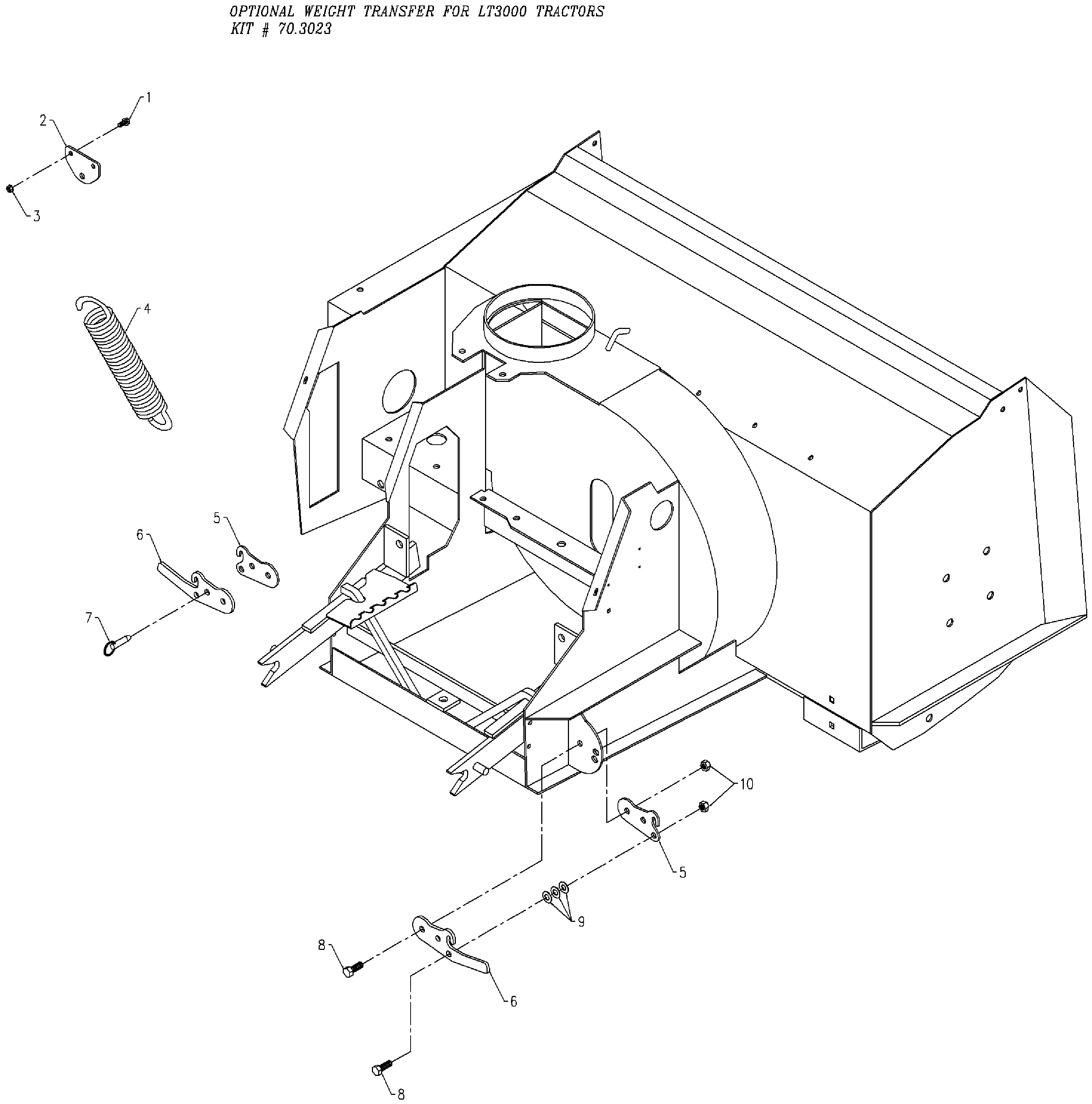 Schneefräse, Gewichtsausgleich