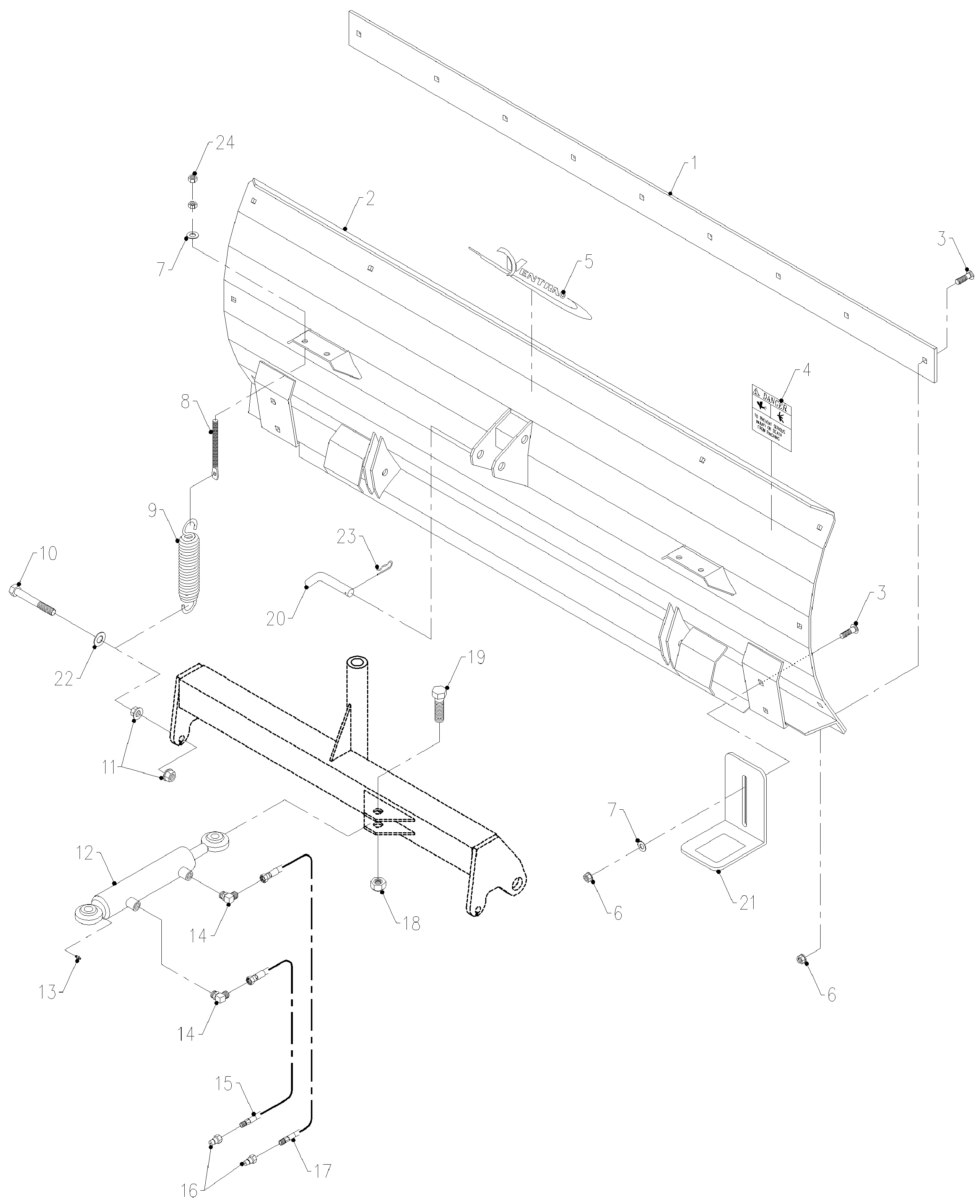 Schneepflug, Räumschild