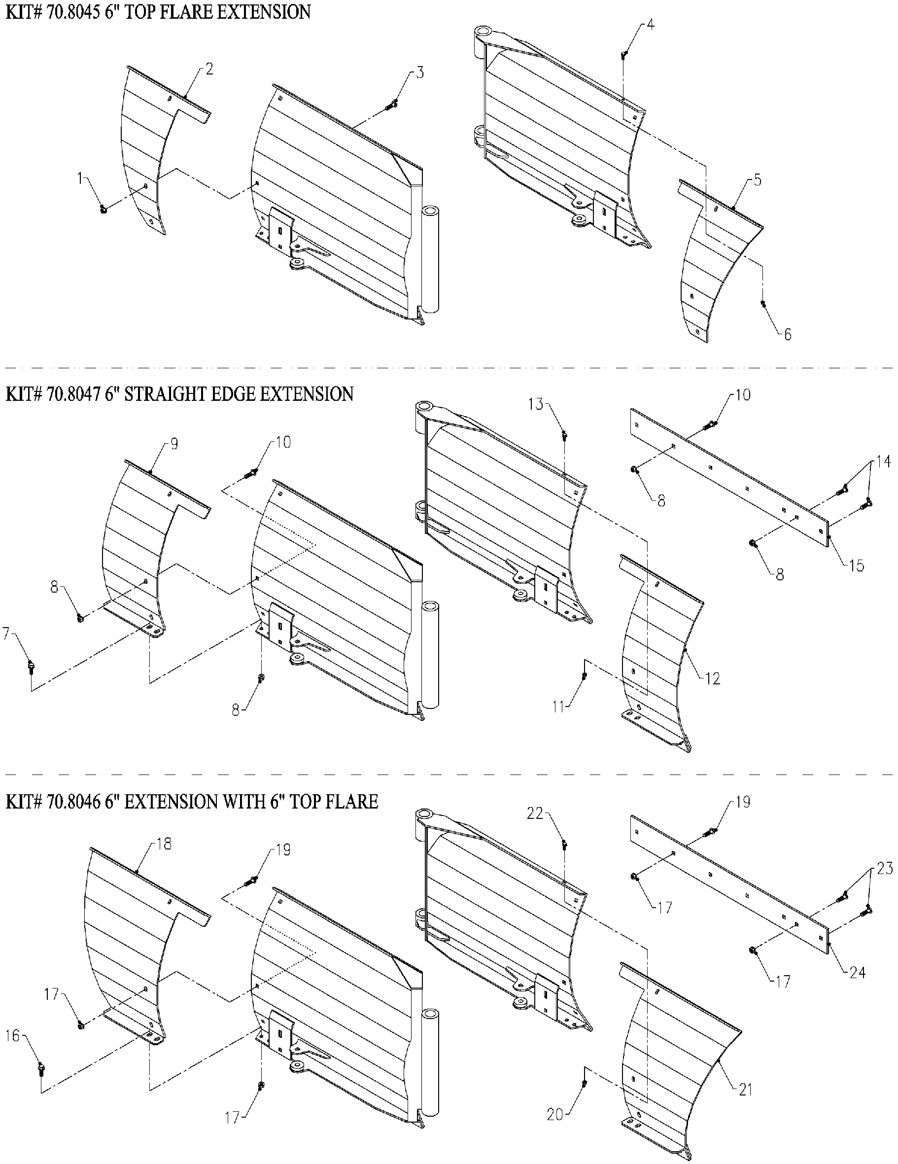 Schneepflug Vario, Verbreiterung