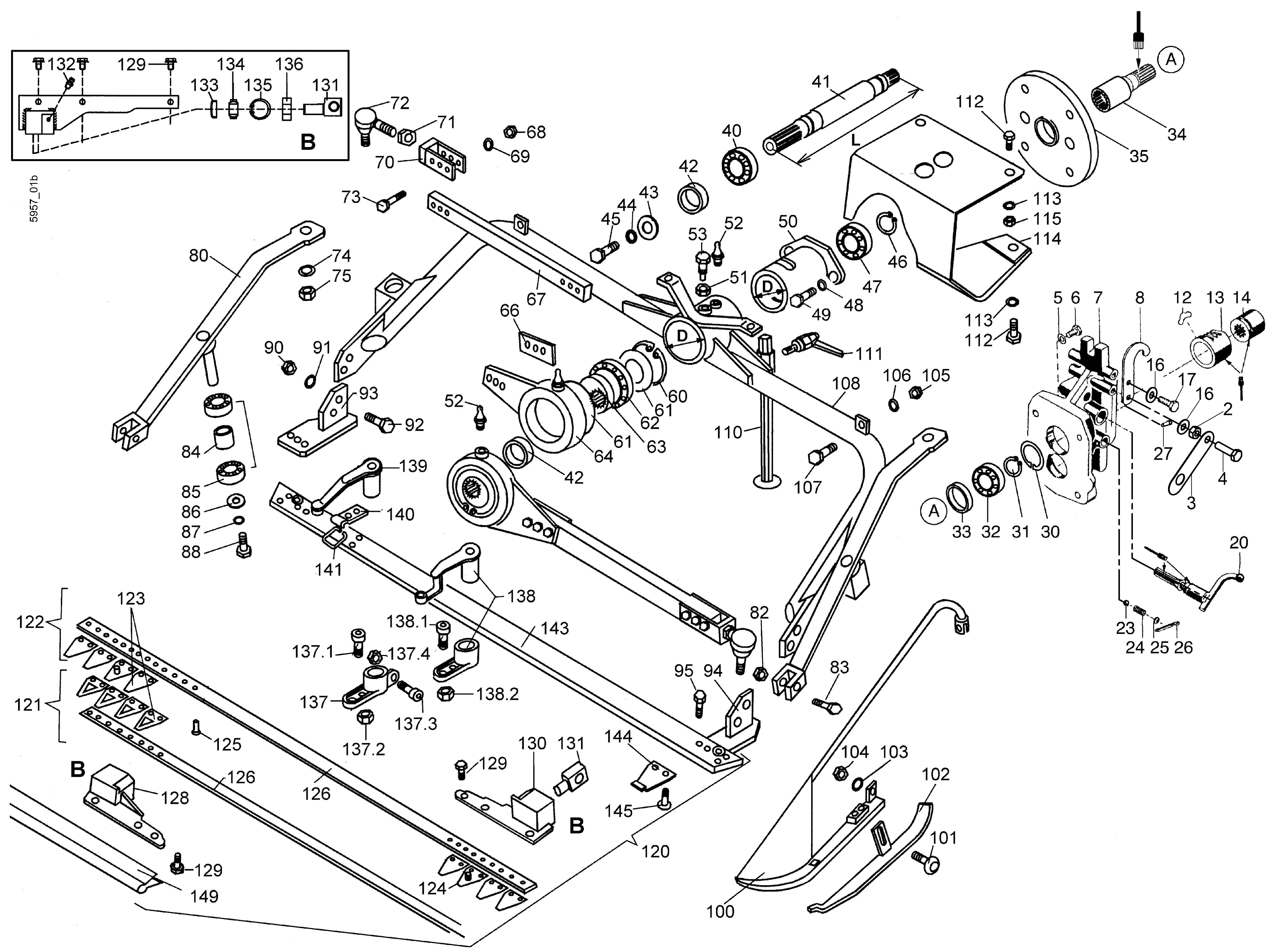 Mower drive, portal 125 cm