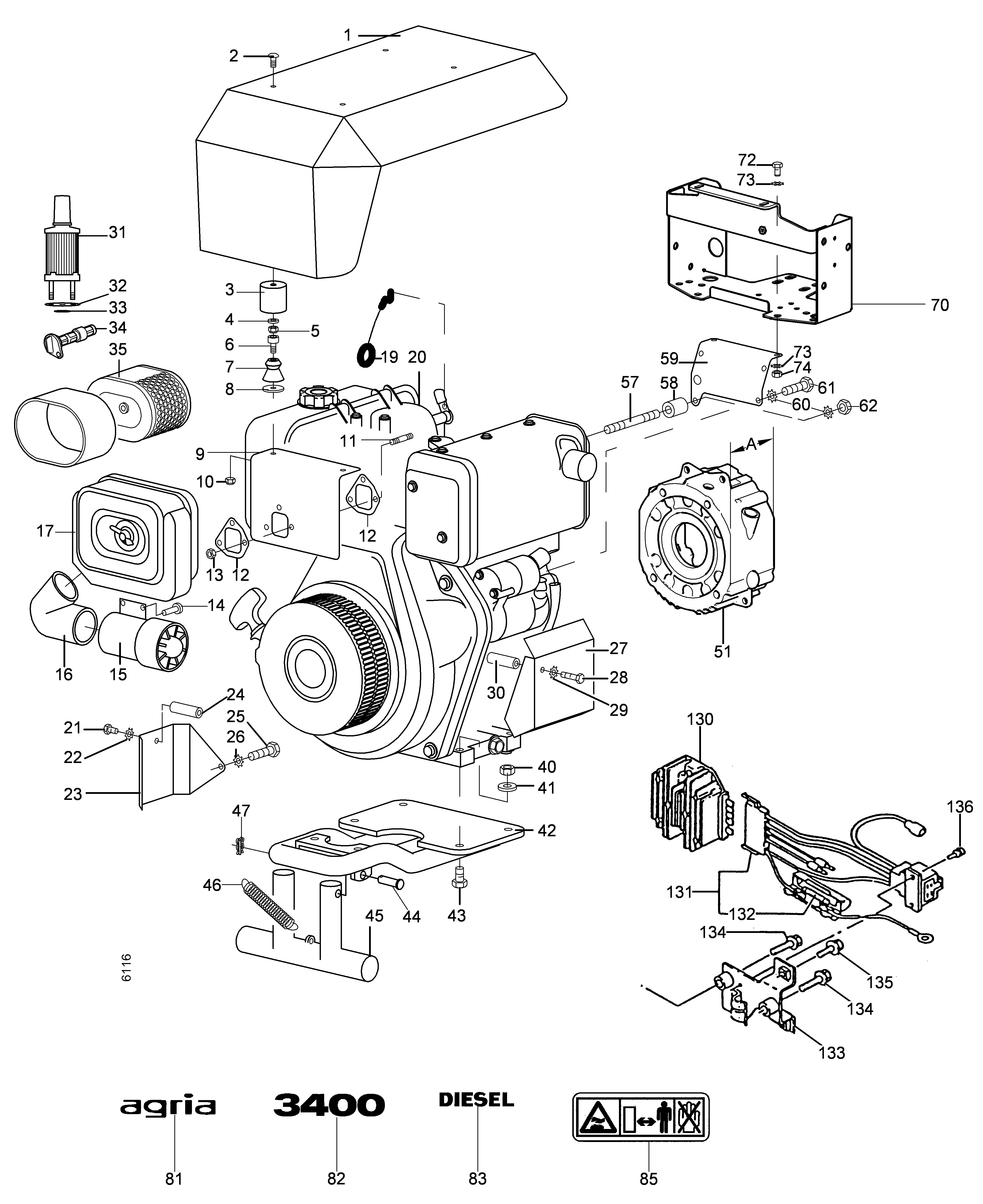 Accessoires moteur Yanmar L100N