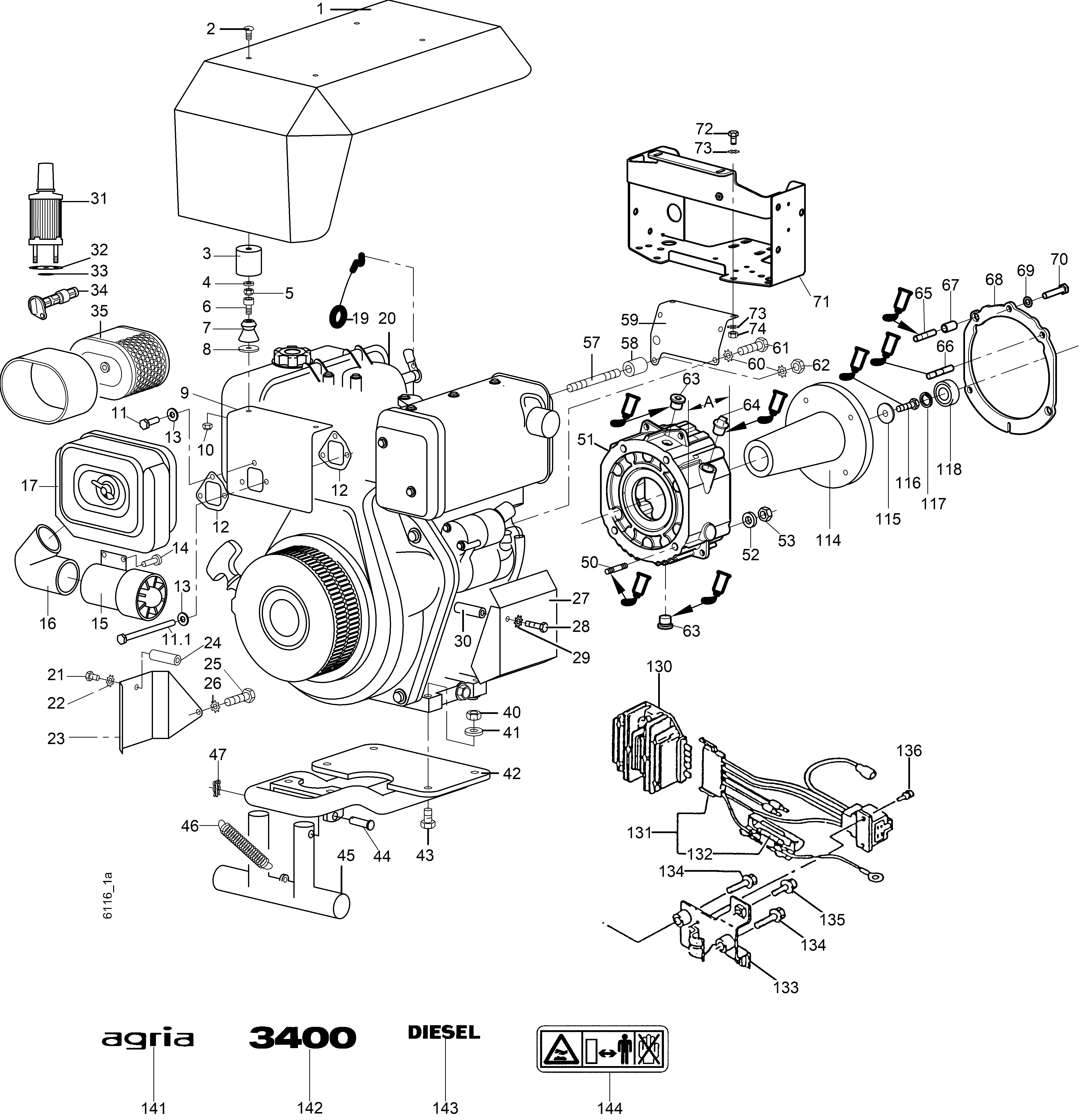 Accessoires moteur Yanmar L100N