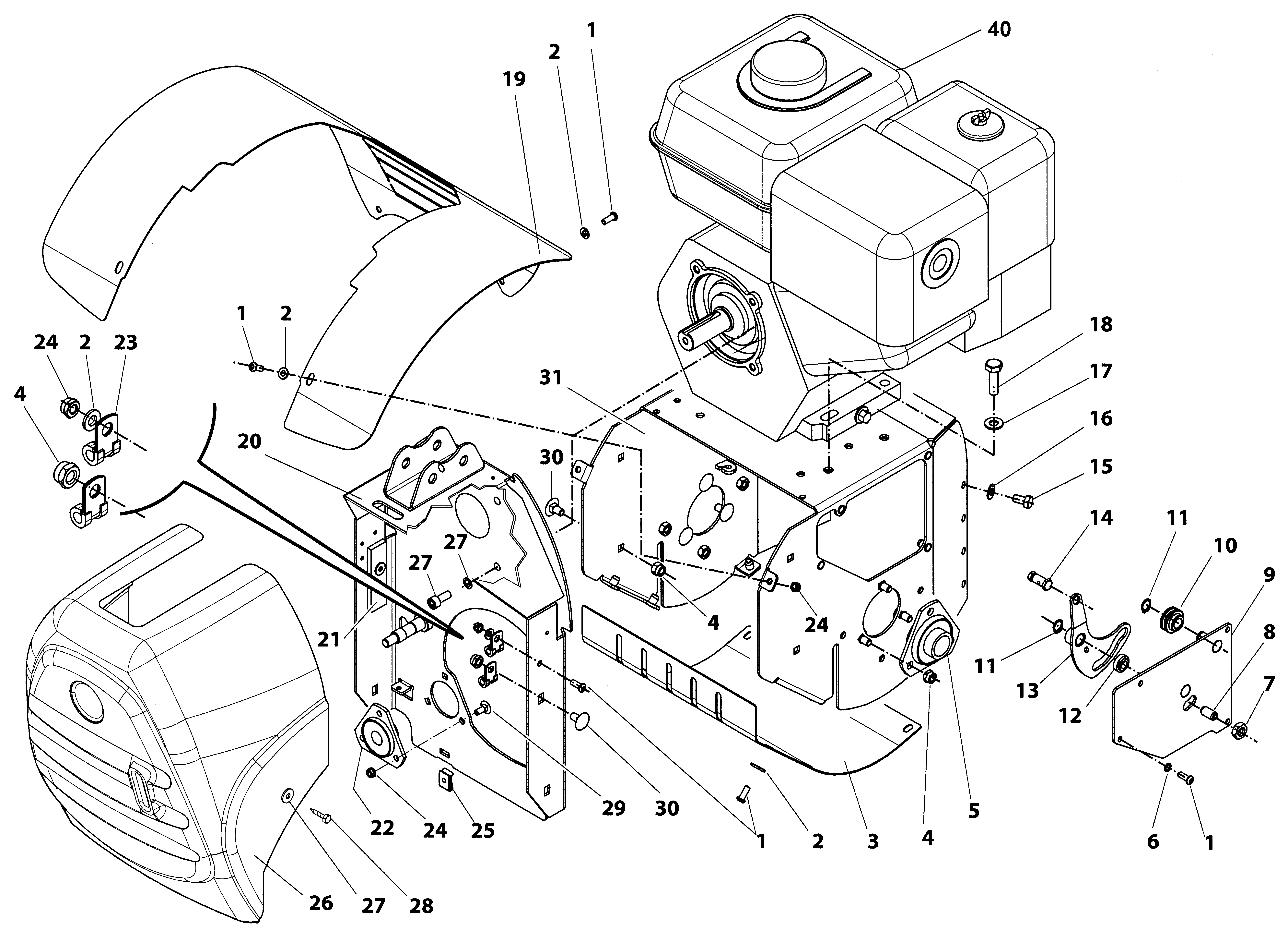 Rahmen, Motor