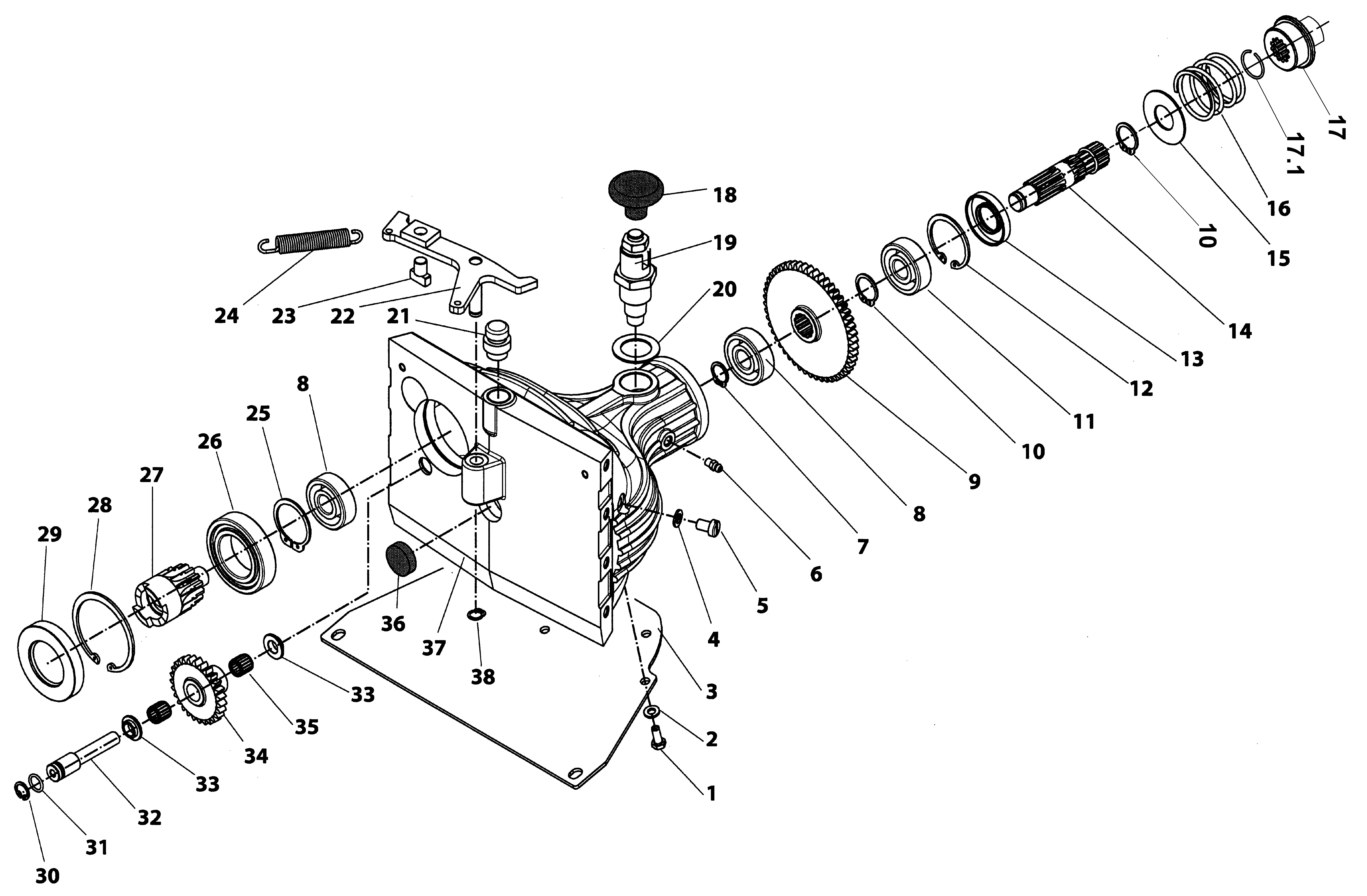 Connection flange, P.T.O. transmission