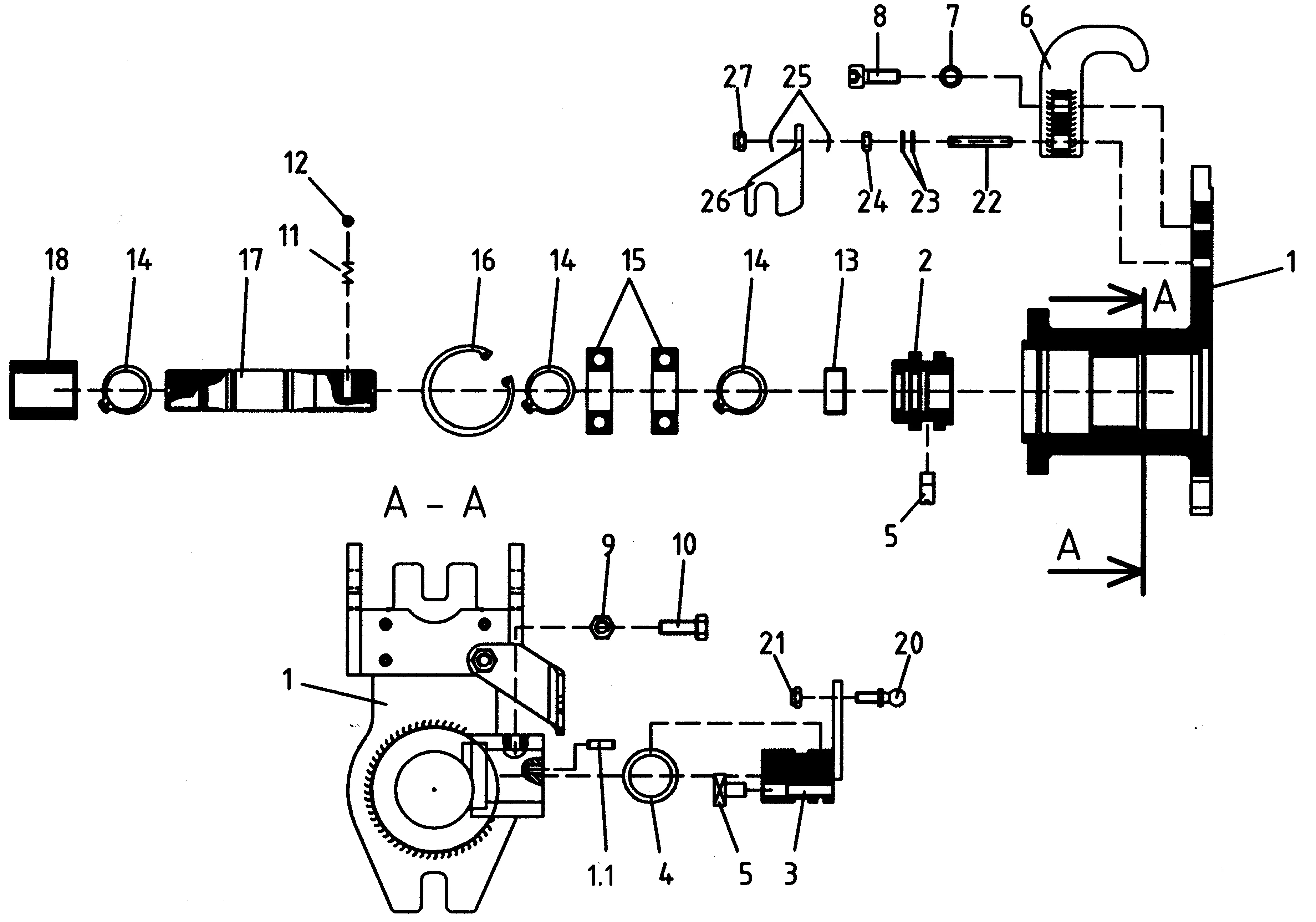 Doppelmesser-Mähwerk, Anbauflansch