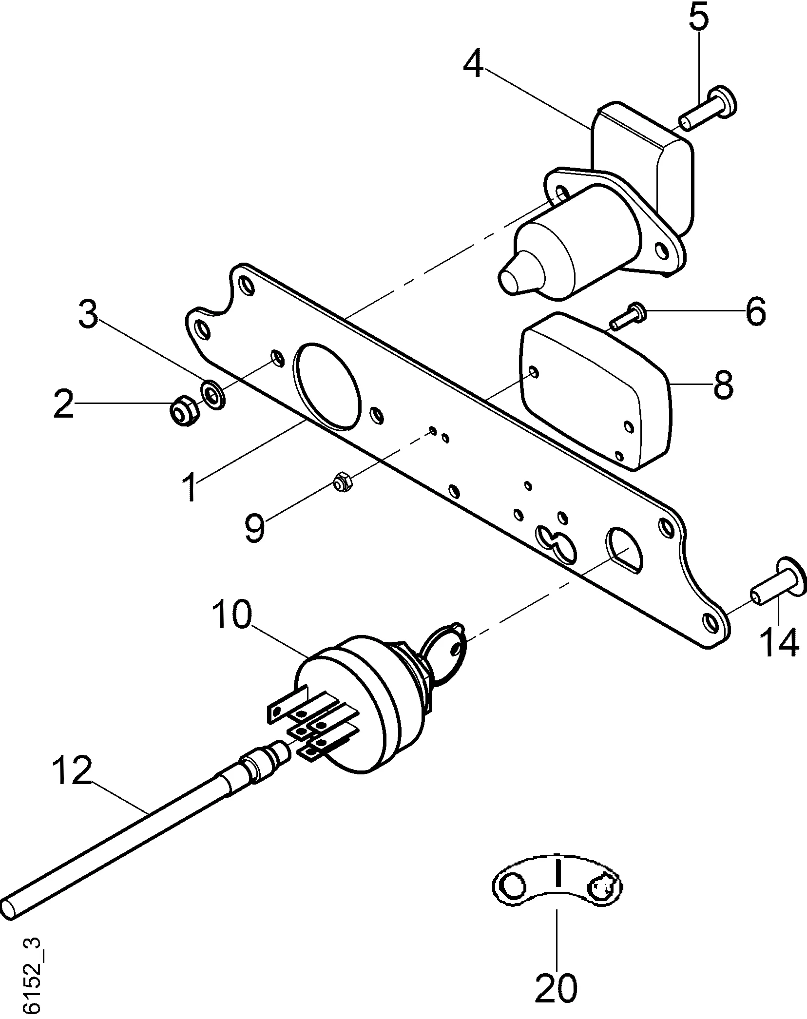 Armaturenbrett, Ausführung Benzinmotor B&S