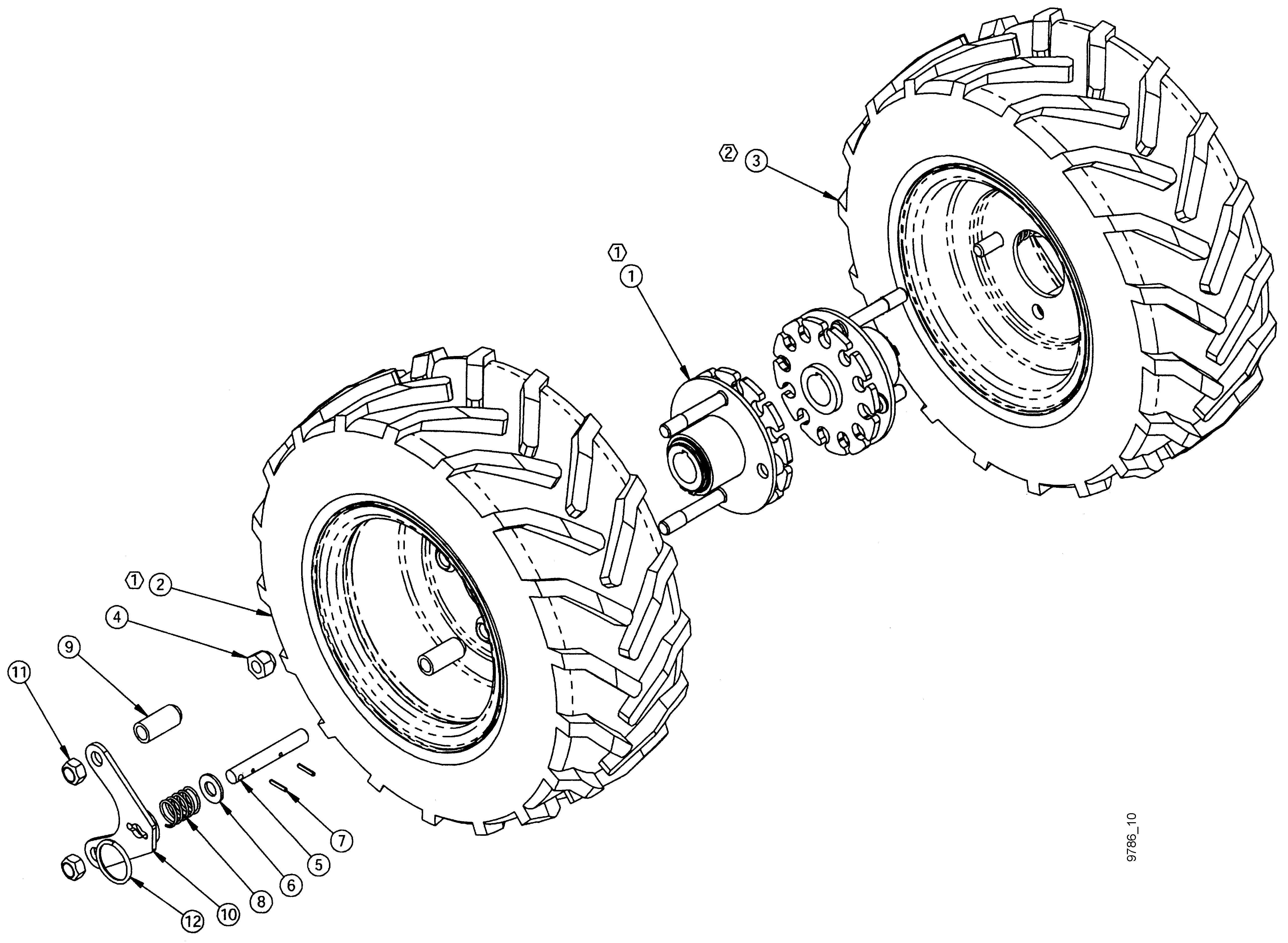 Triebräder, Freilaufnabe