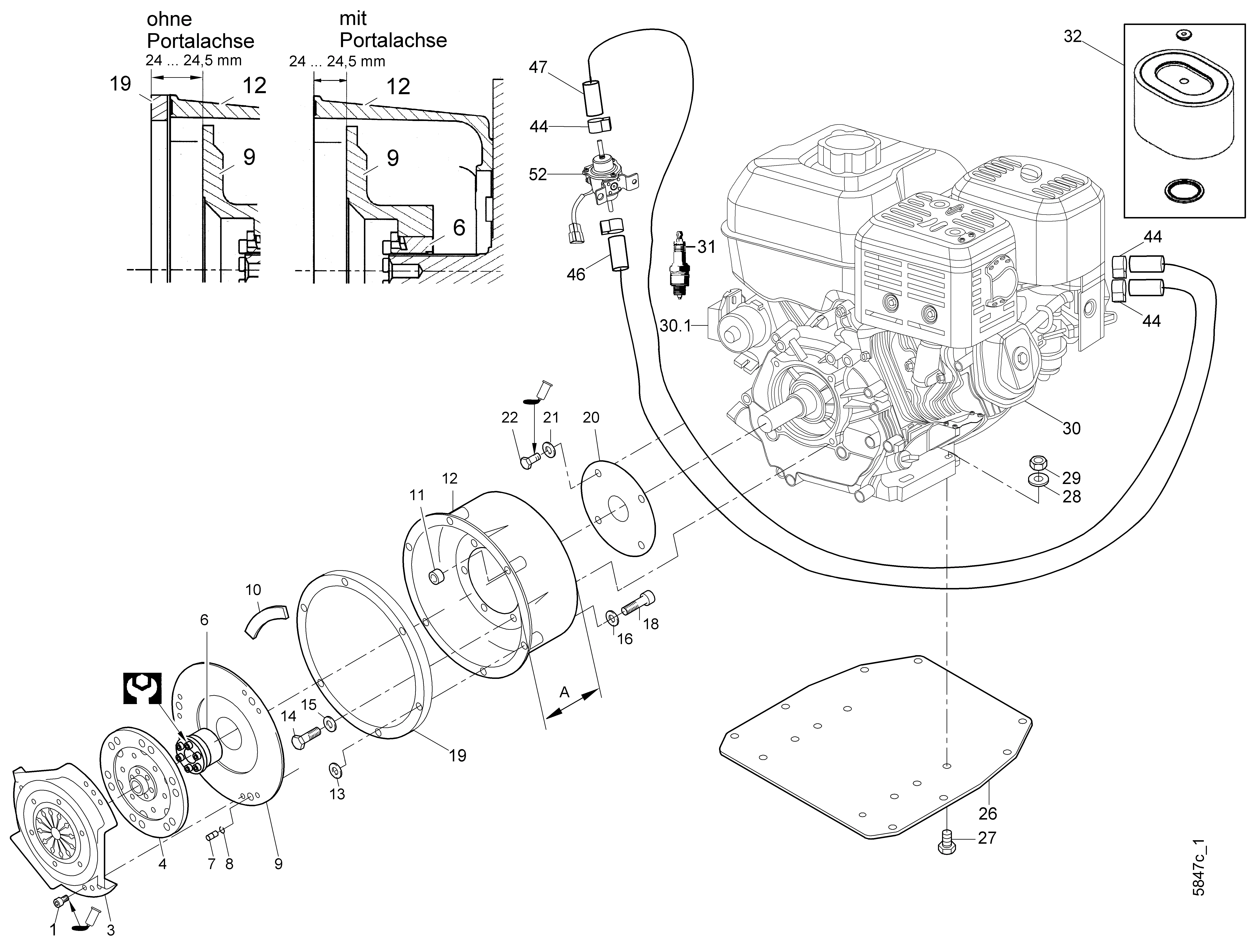Engine-accessories B&S 13 HP