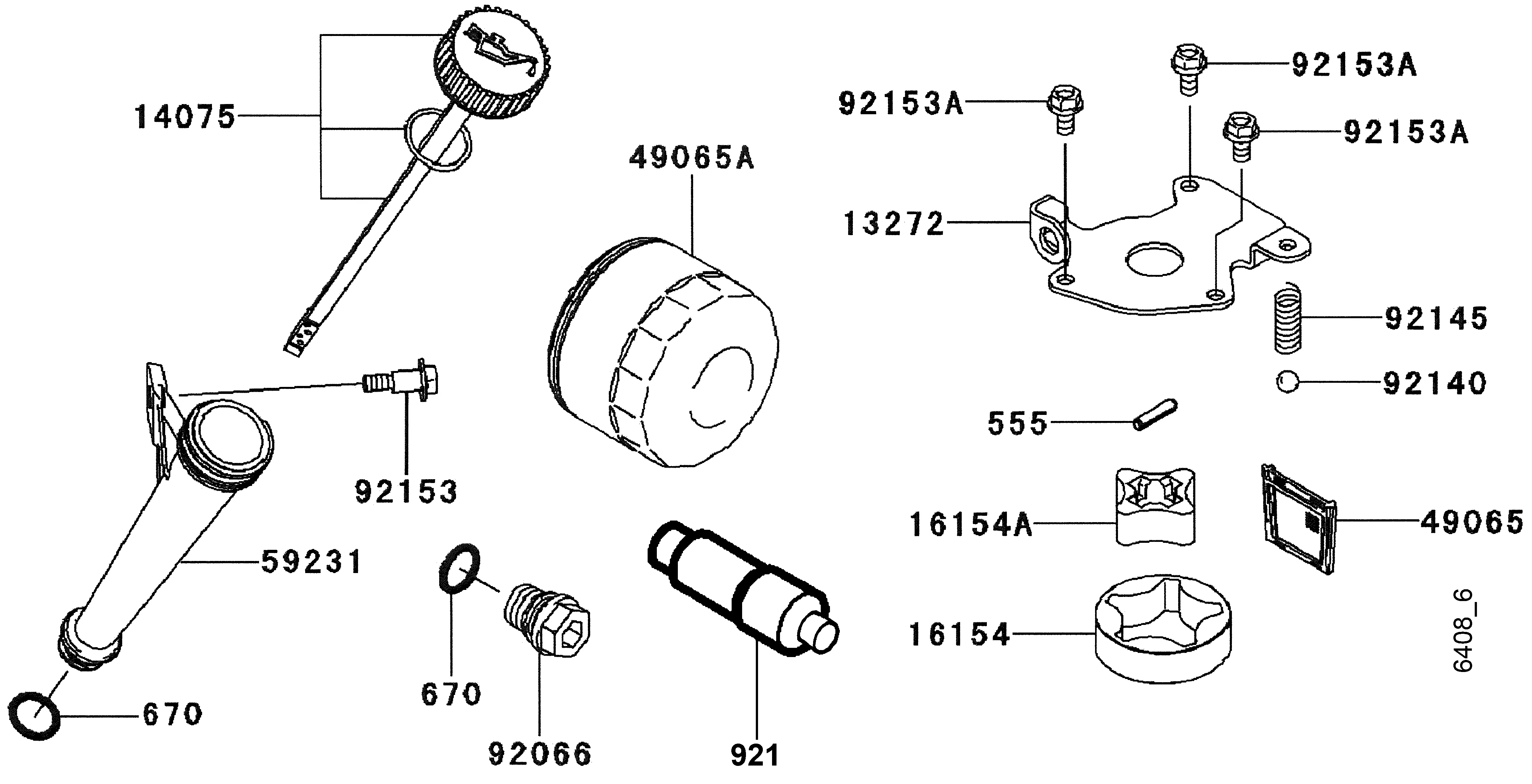 Pompe à huile, filtre huile, jauge de huile