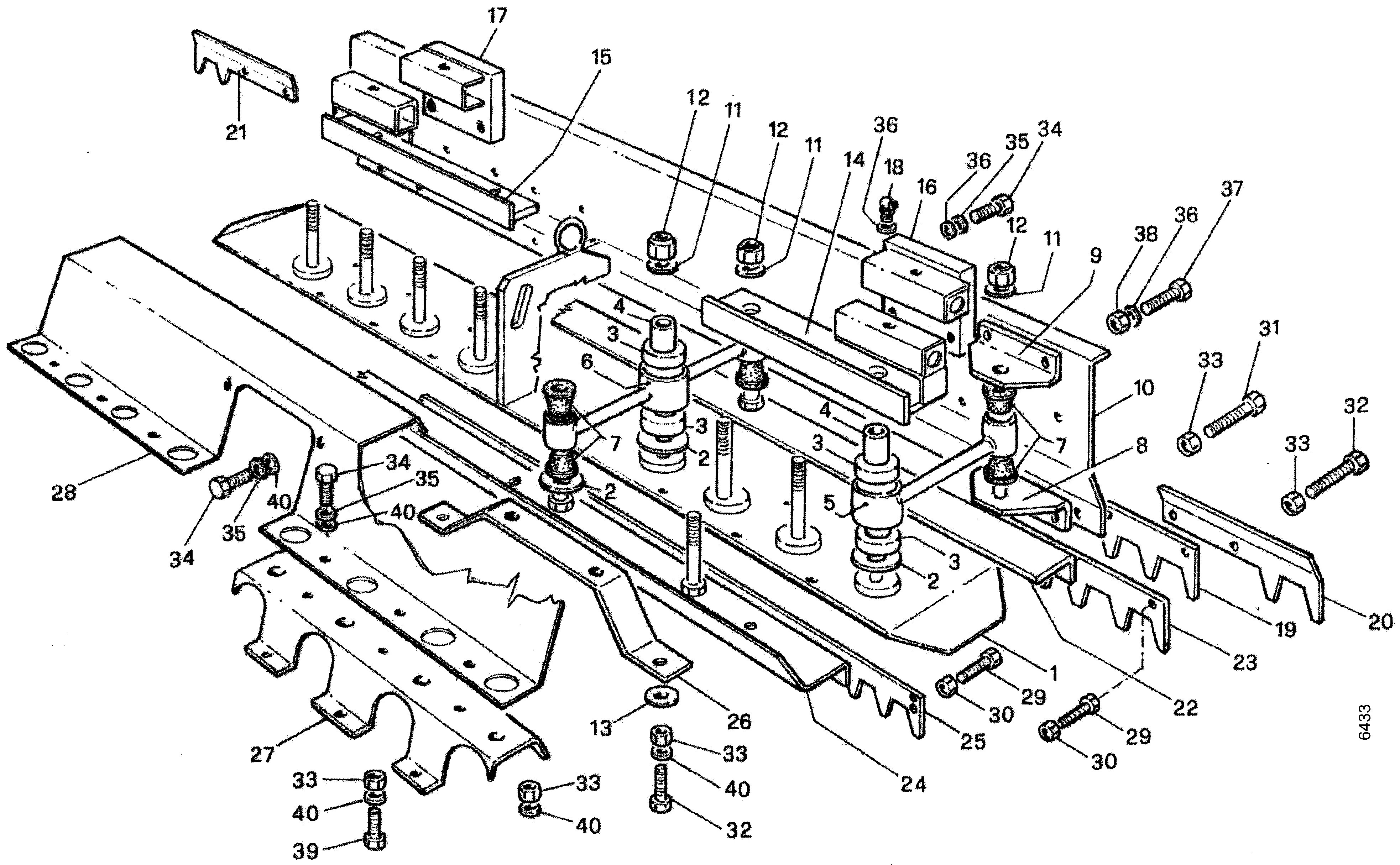 Châssis râteau classement triple