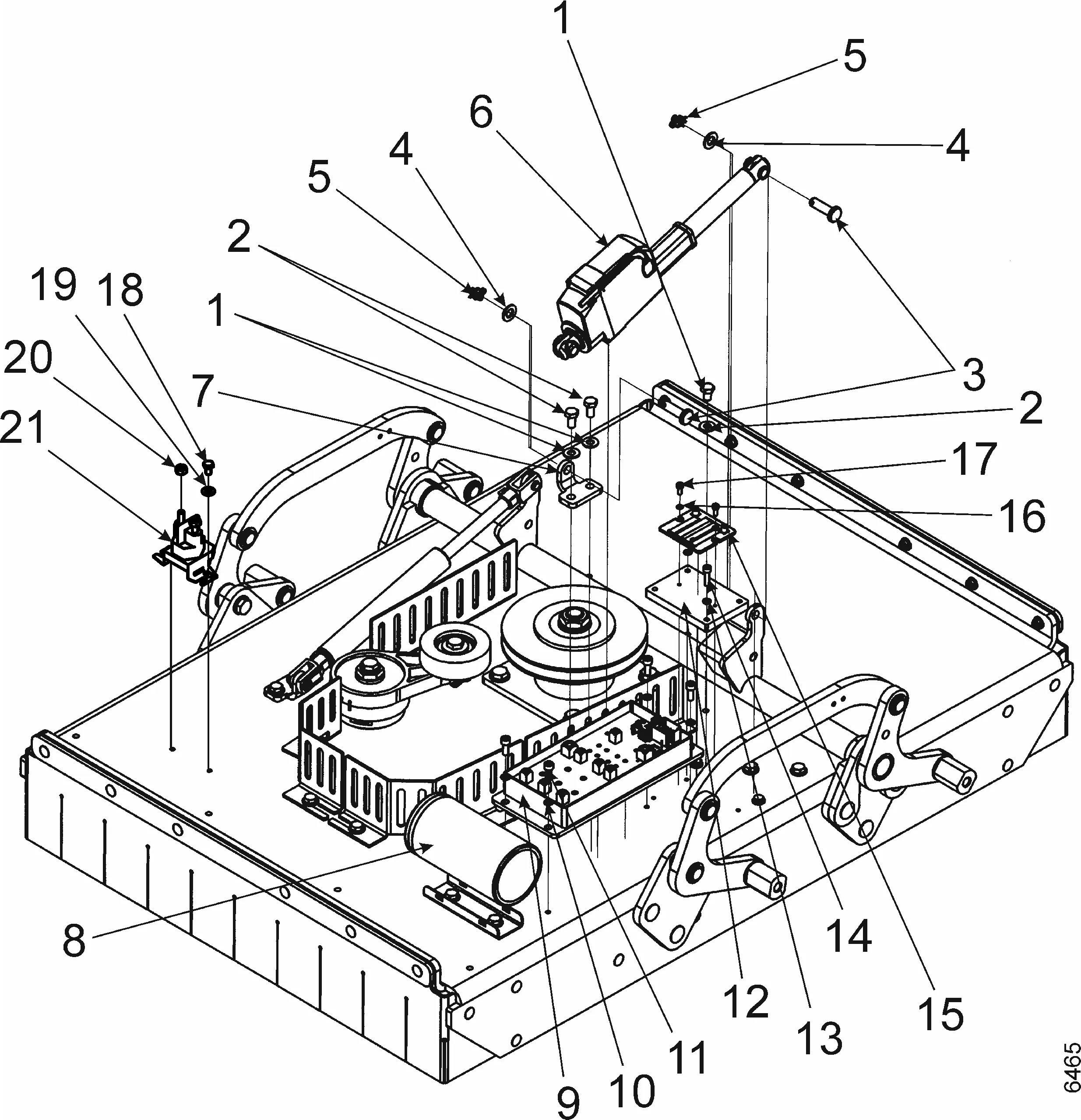 Mower deck, electrical parts