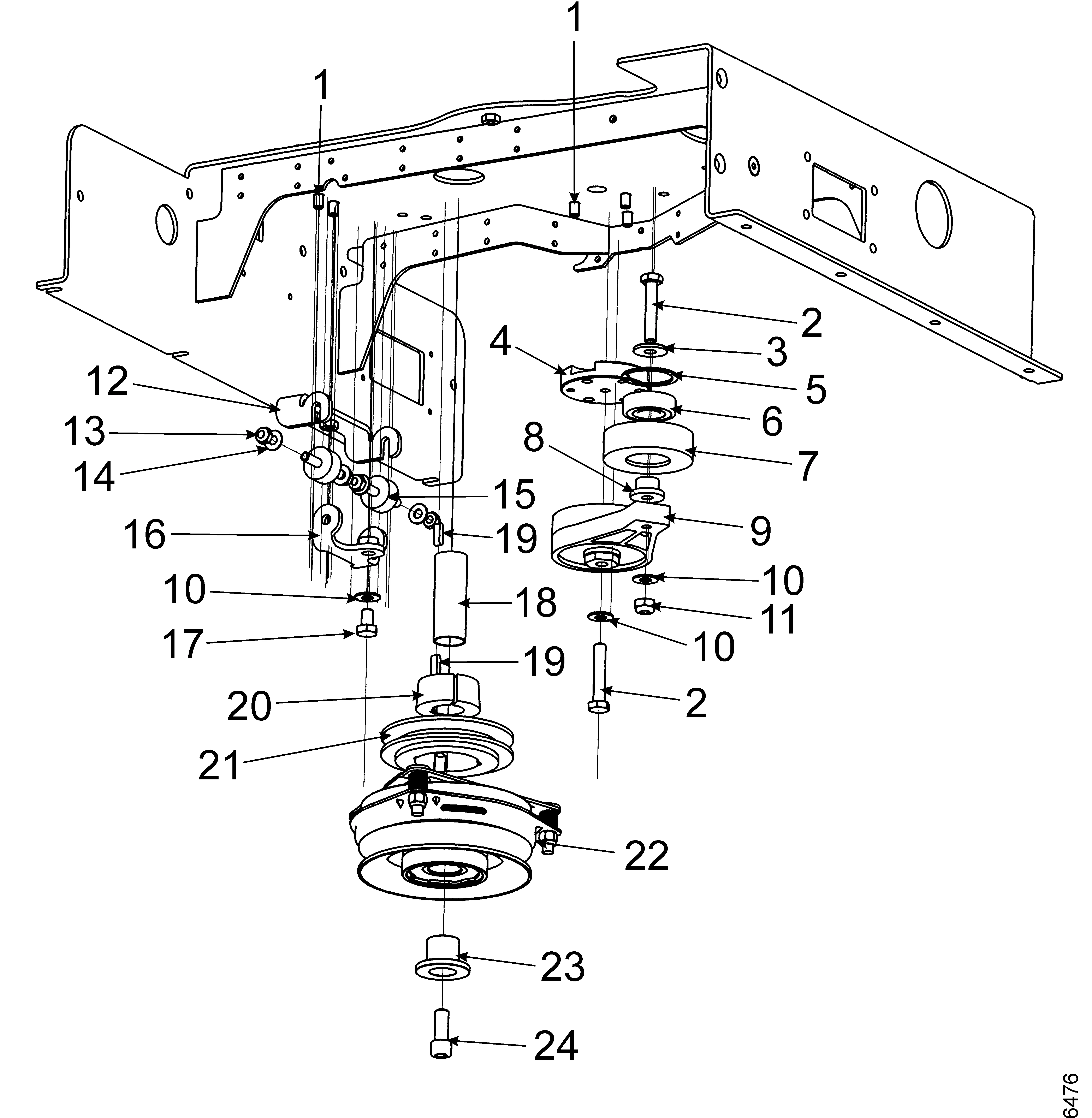 E-Magnetkupplung, Keilriemenspanner Generator