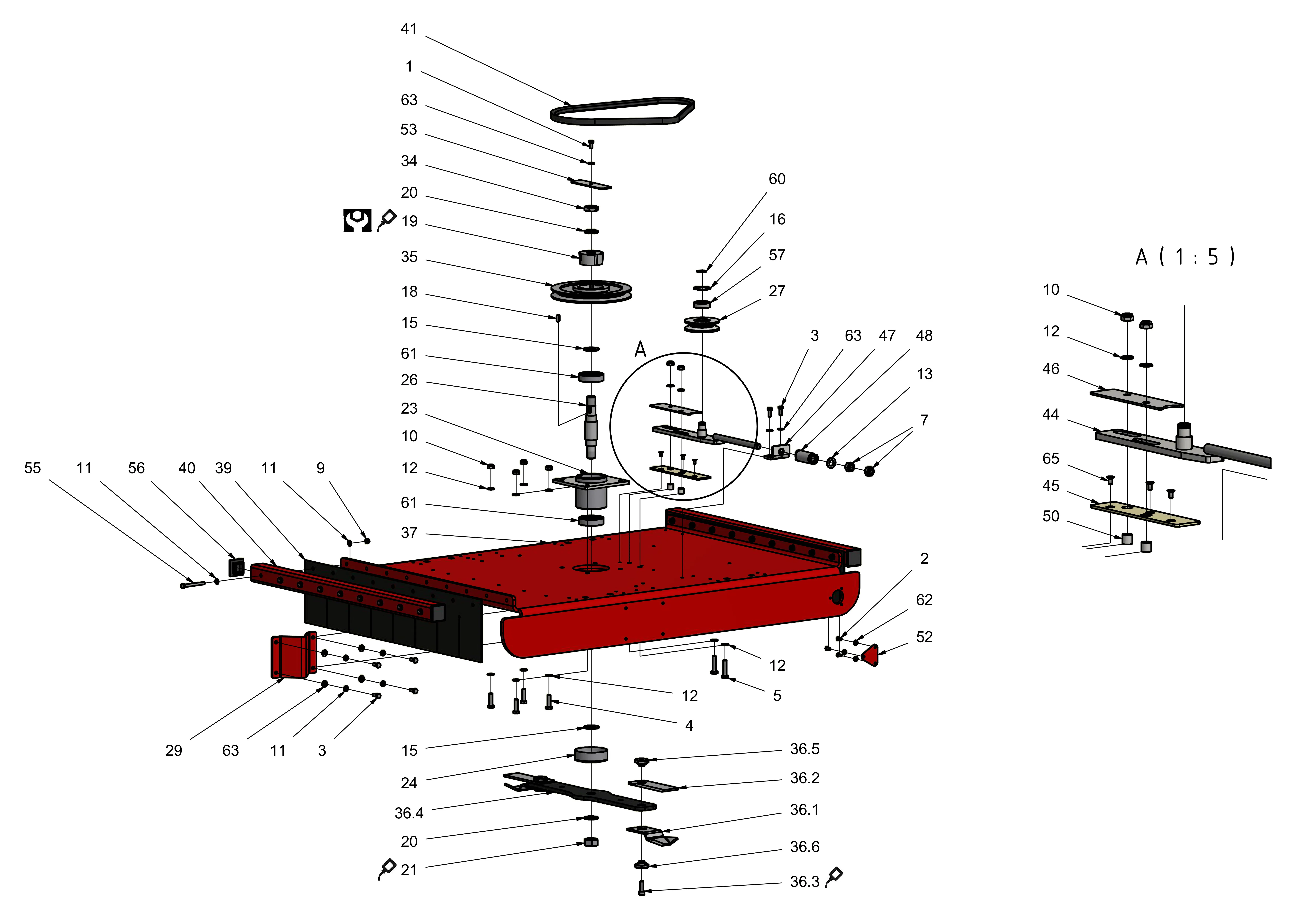 Mower deck, Blade drive
