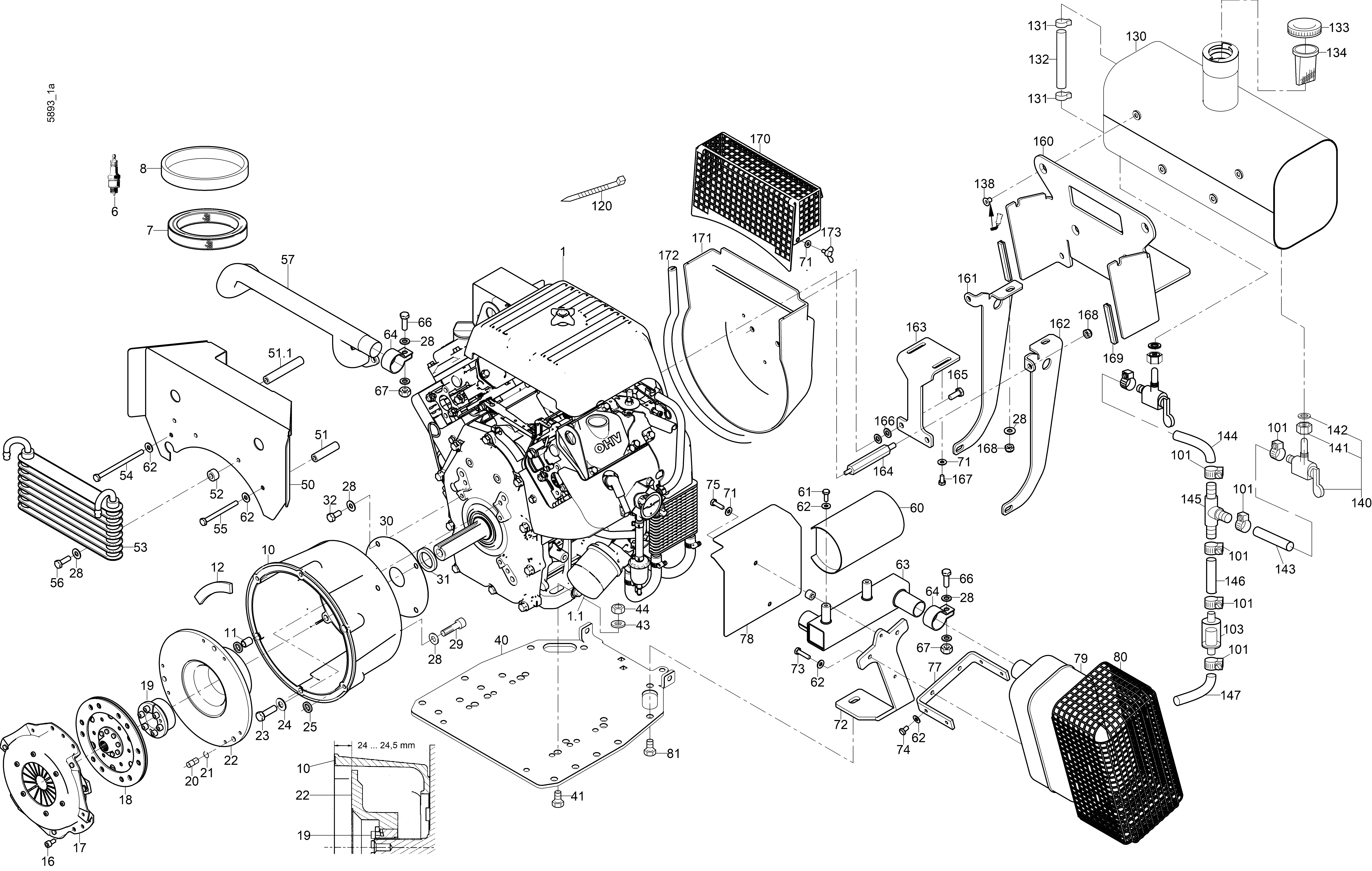 Motor-Anbauteile Yamaha EH72