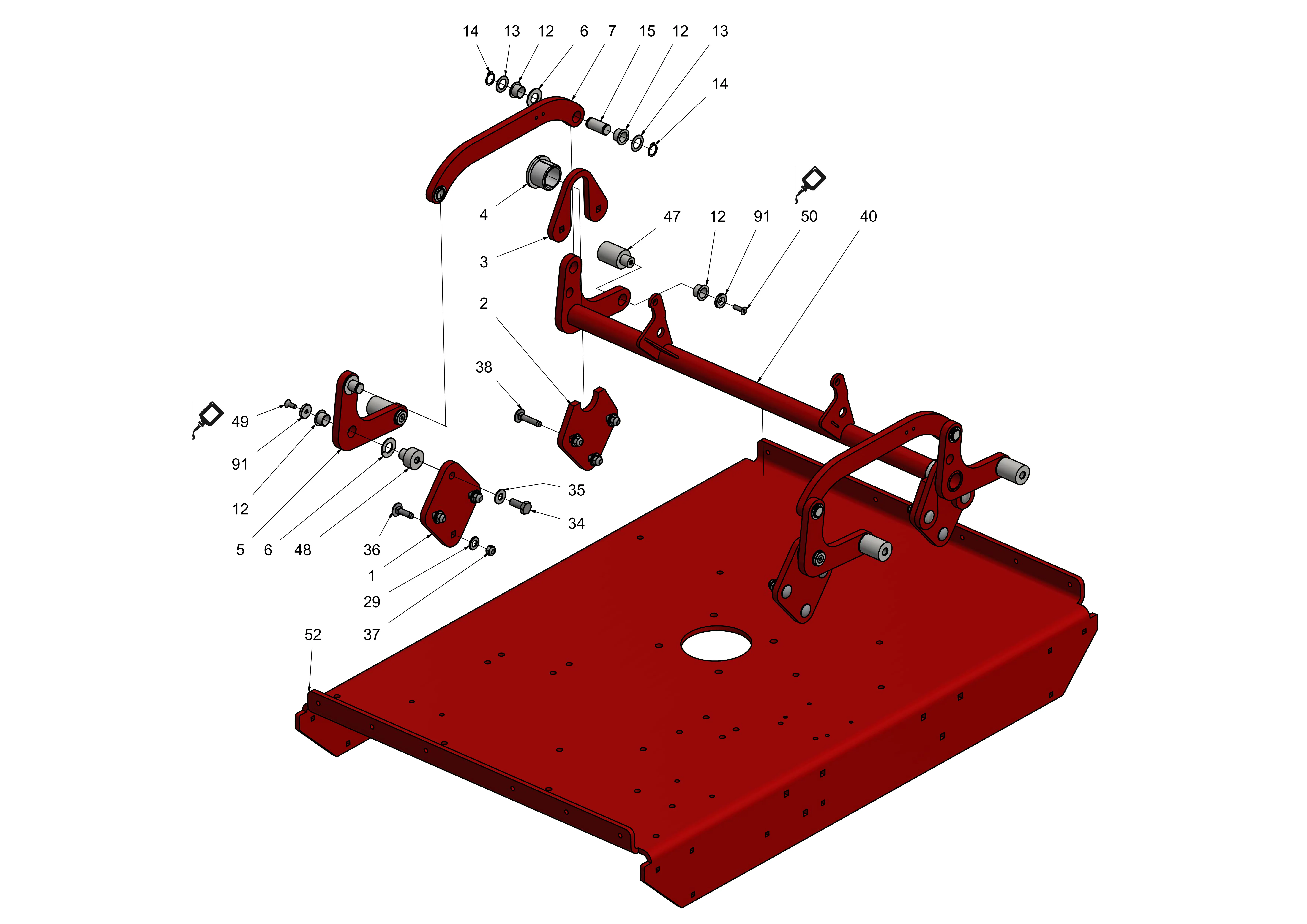 Mähdeck (Höhenverstellung)