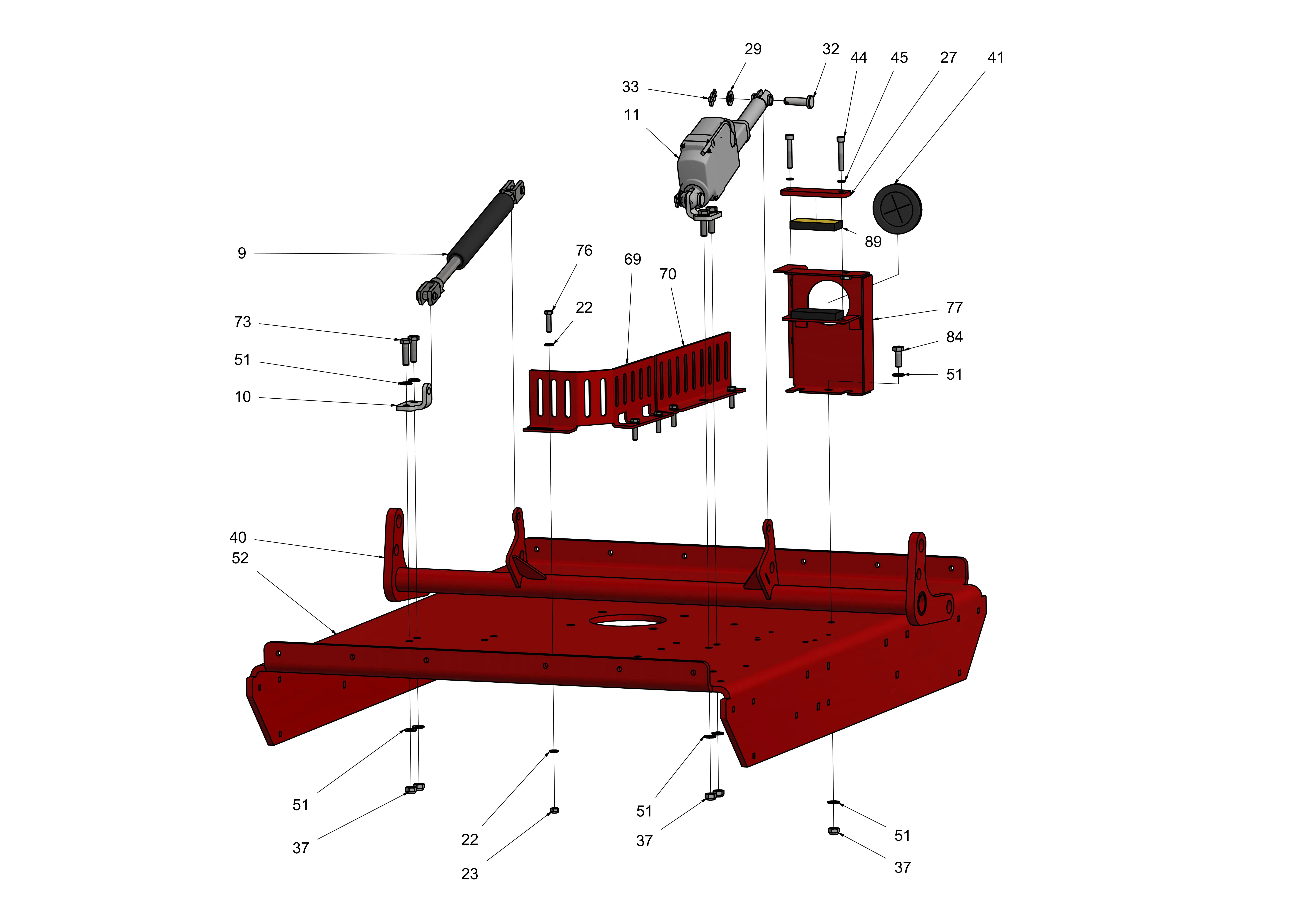 Mähdeck (Höhenverstellung)