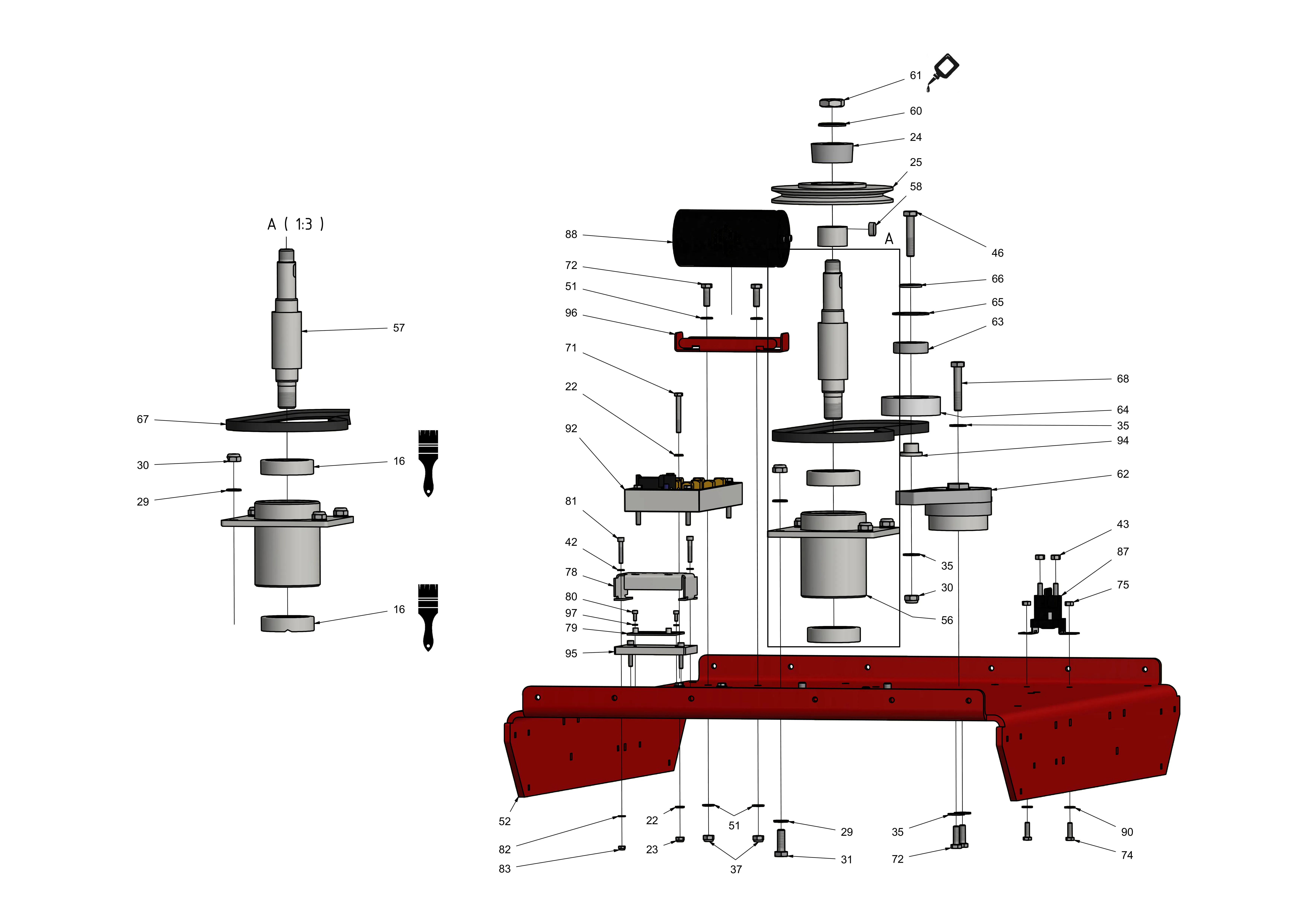 Mähdeck (Riementrieb)