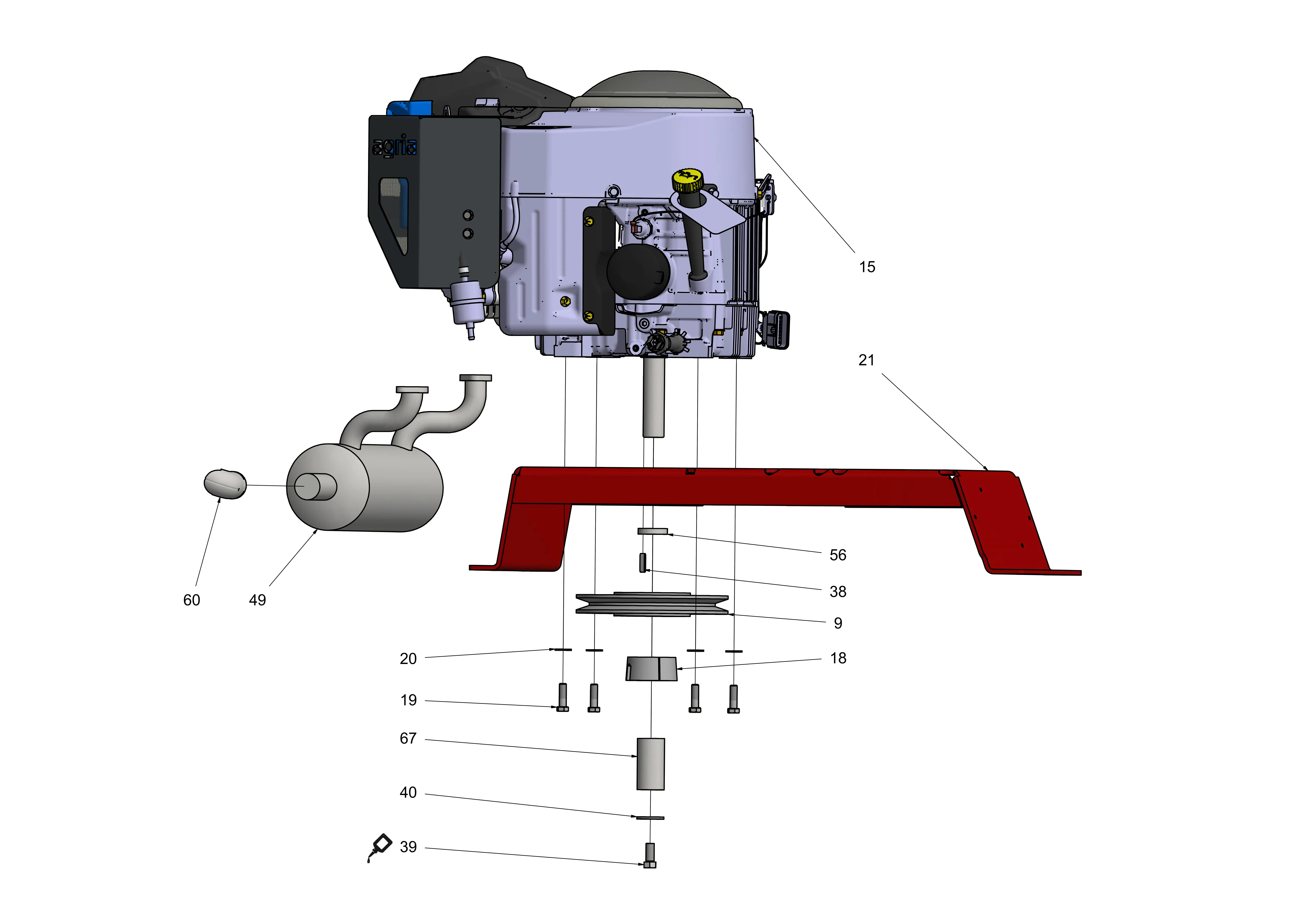Support moteur (Kawasaki)