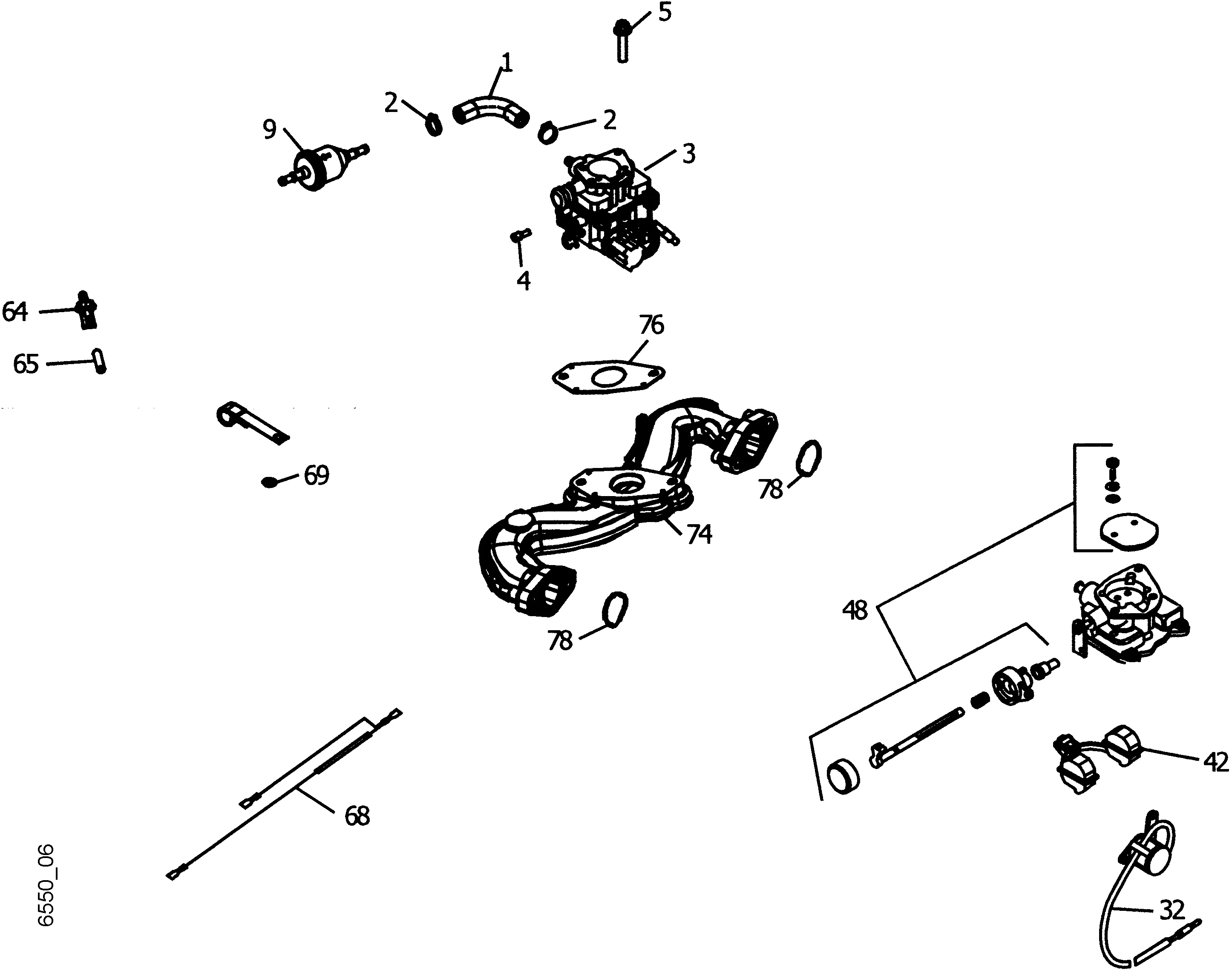 Carburateur, tube d'aspiration