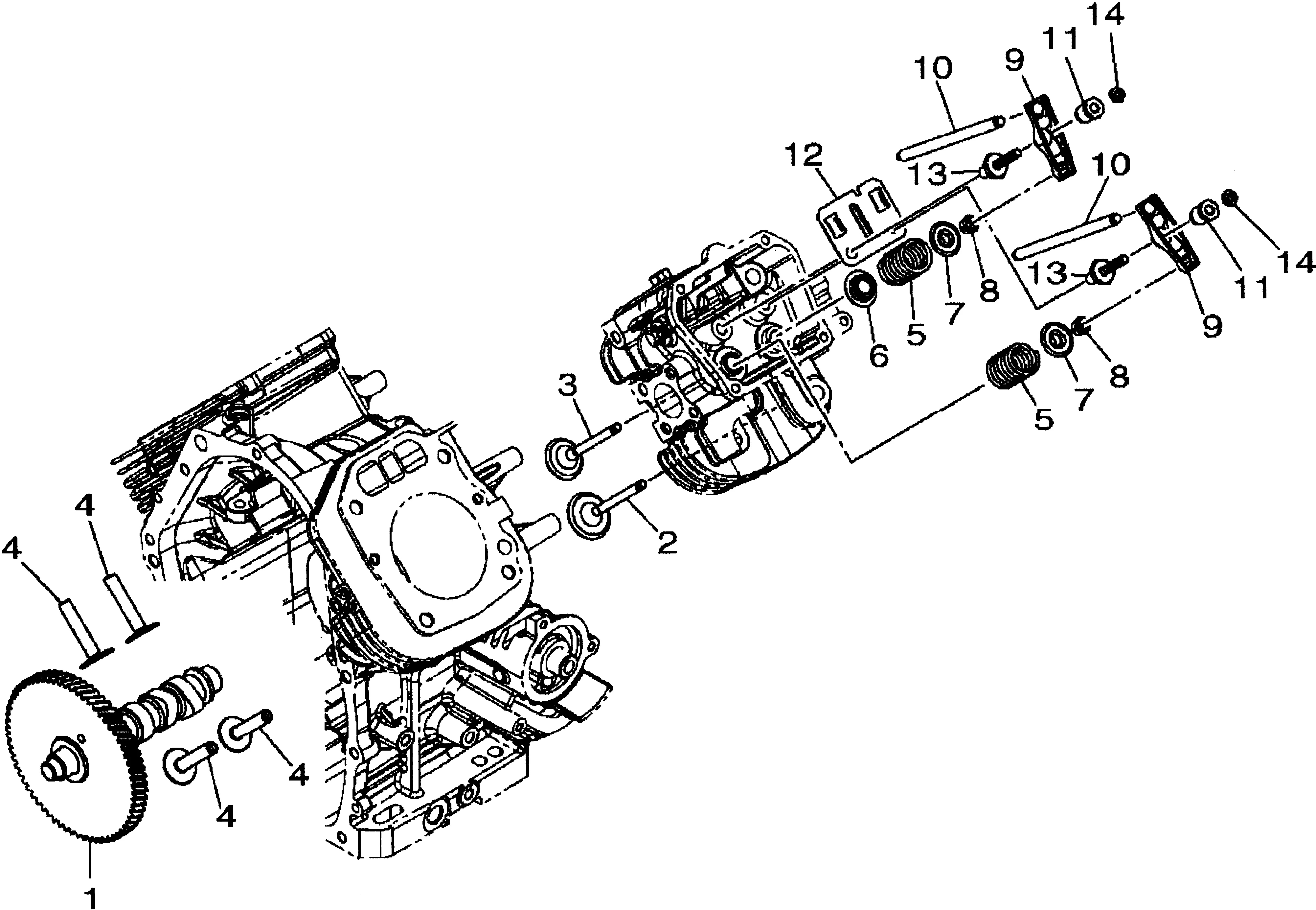 Arbre à cames, soupapes
