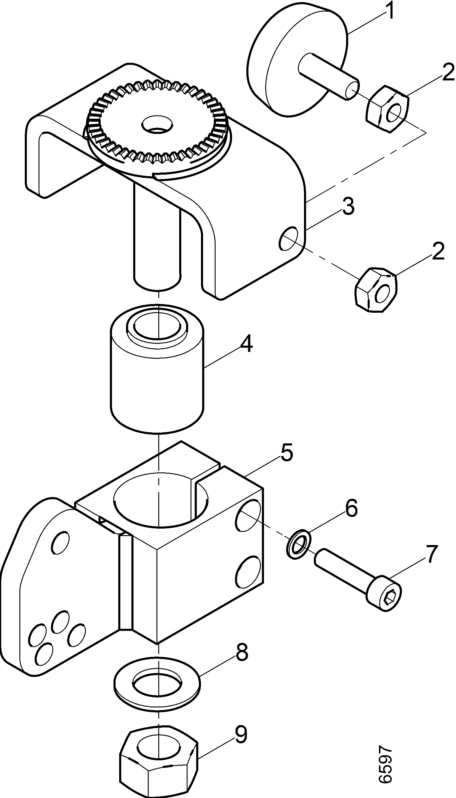 Vibration damper steering bar article 5327011