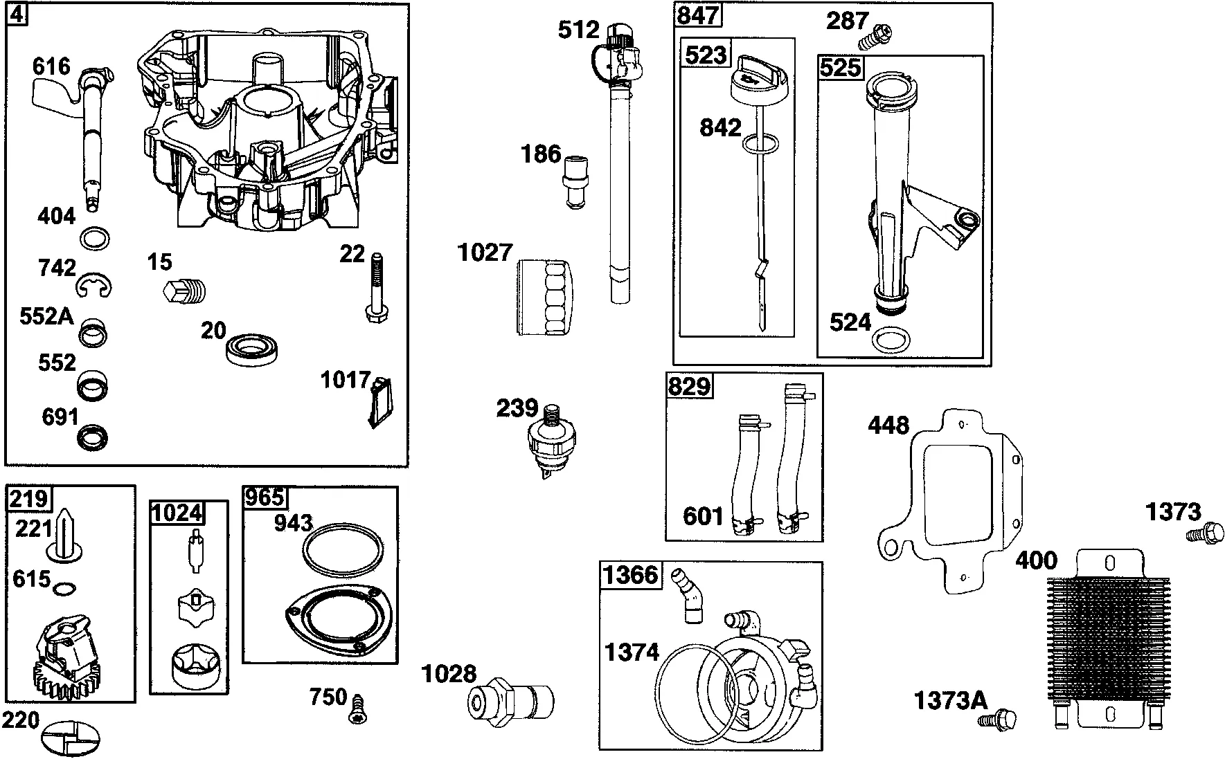 Kurbelgehäusedeckel, Ölpumpe, Regler