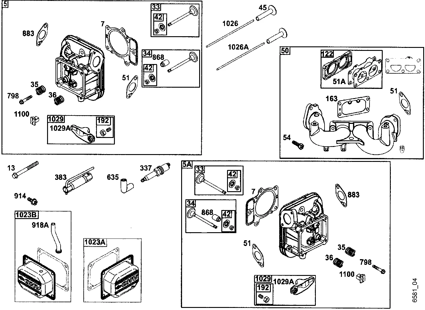 Zylinderkopf, Ventile, Ansaugkrümmer