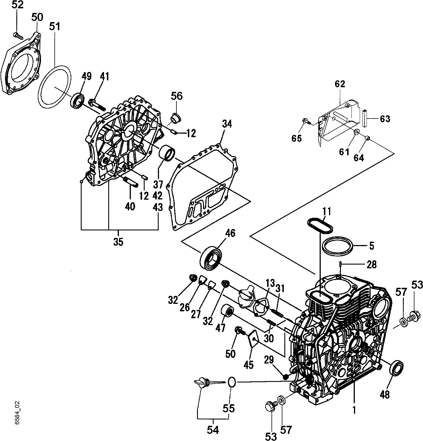 Kurbelgehäuse, Zylinder