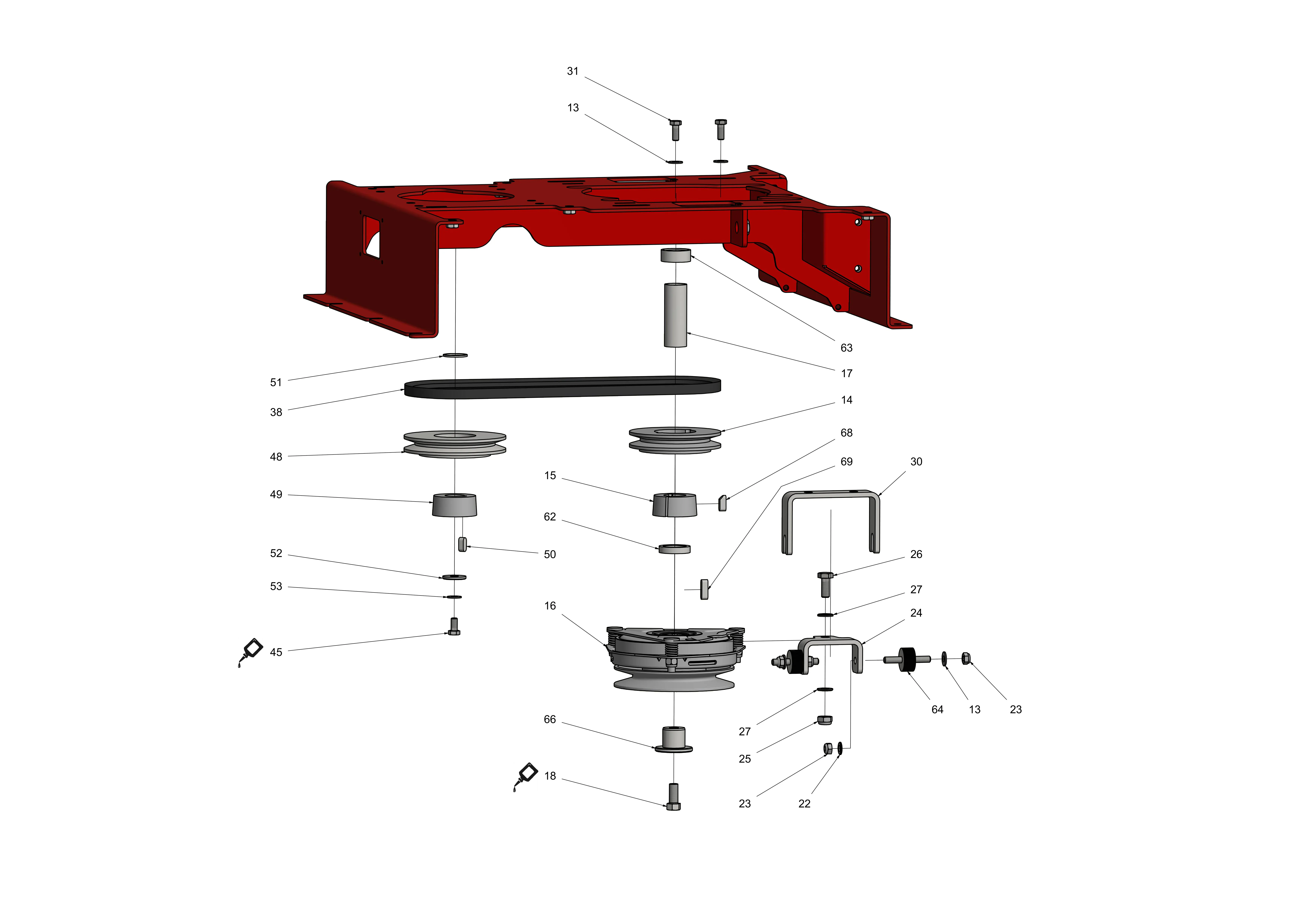 Engine carrier (e-clutch)